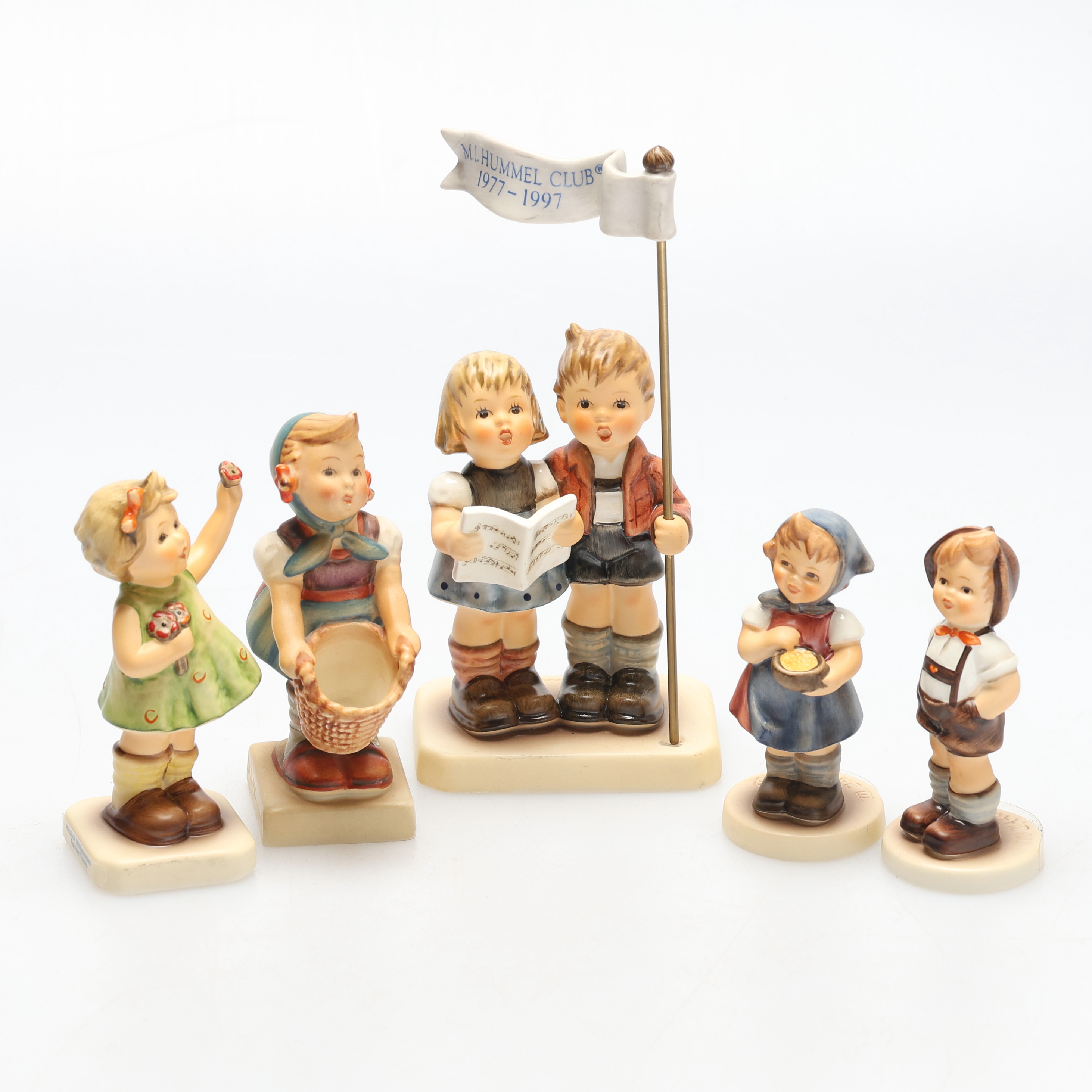 MARIA INNOCENTIA HUMMEL. FIGURINER, 5 st, porslin, Goebel, Tyskland.