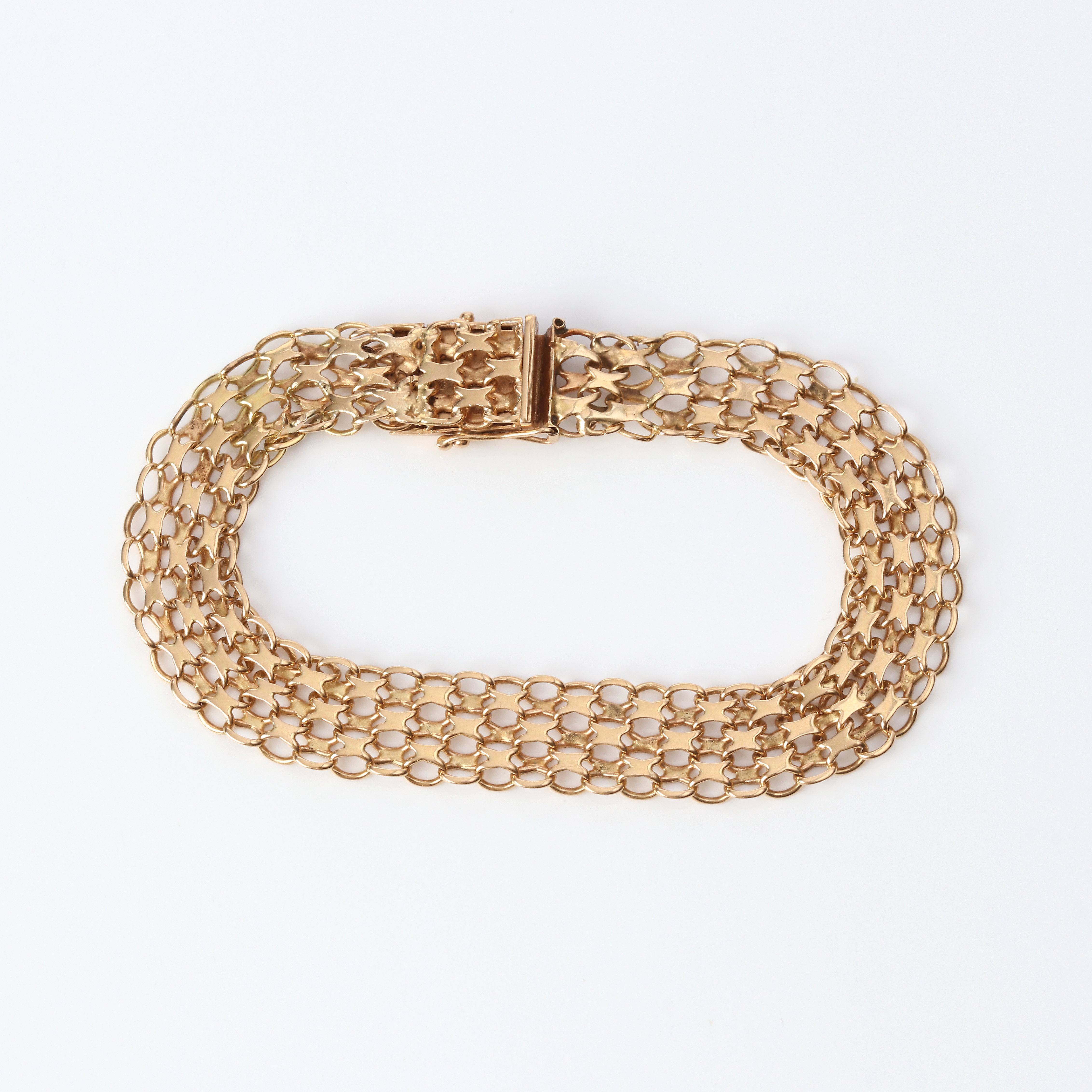 ARMBAND, X-LÄNK. 18k guld, vikt ca 15,4 gram.