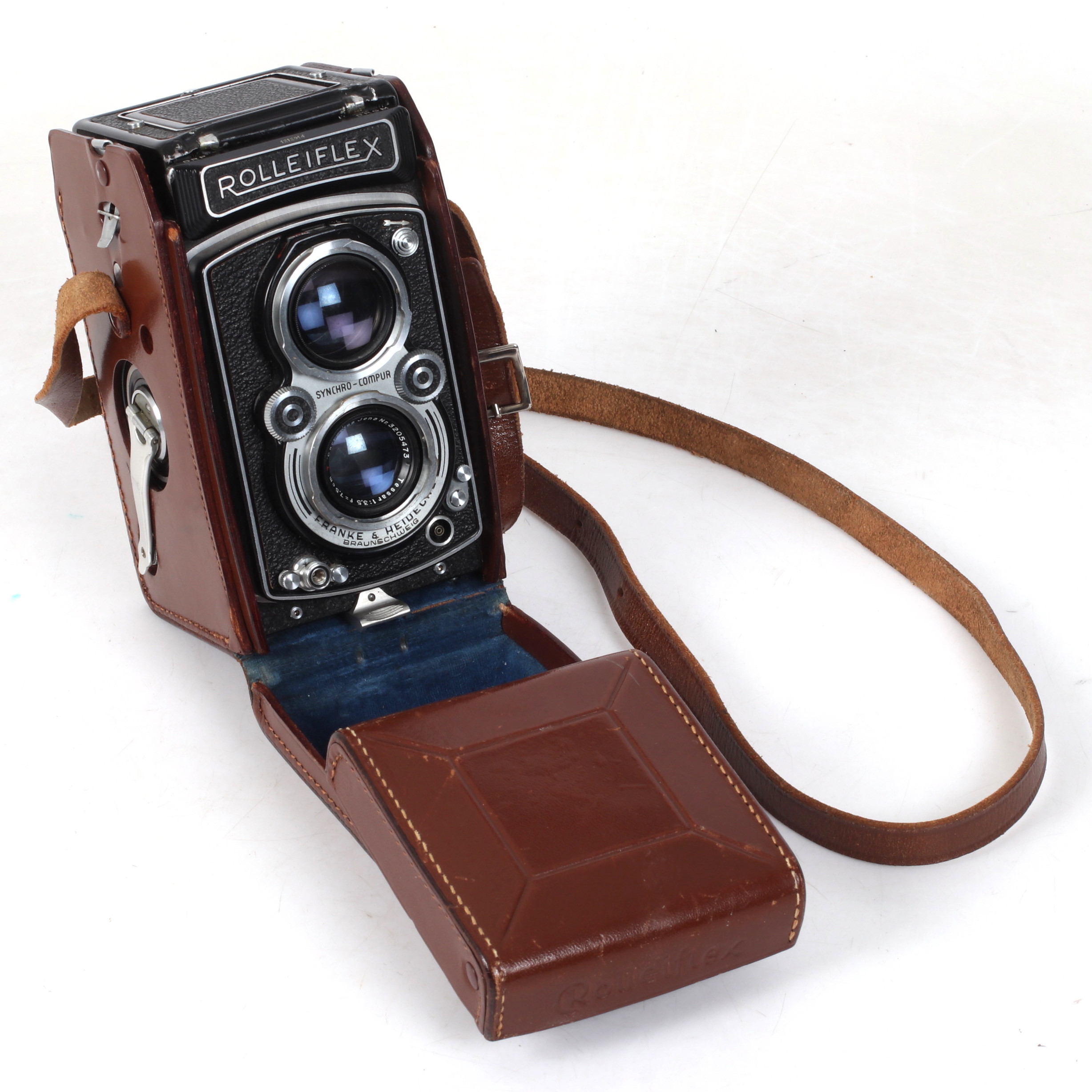 KAMERA, Rolleiflex, Tessar 1:3,5. 1900-talets mitt.