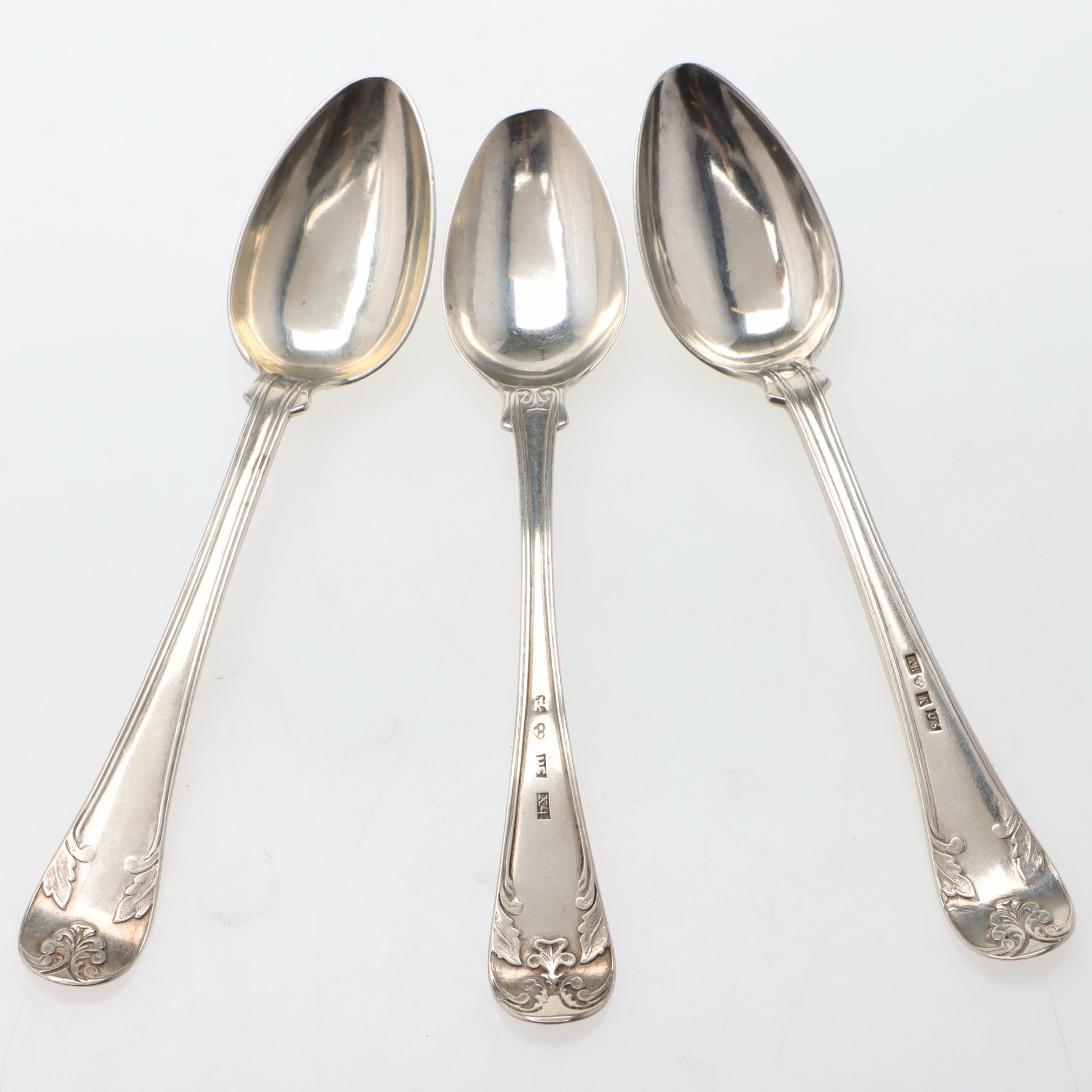KAFFESKEDAR, 3 st, silver, 1800-tal.