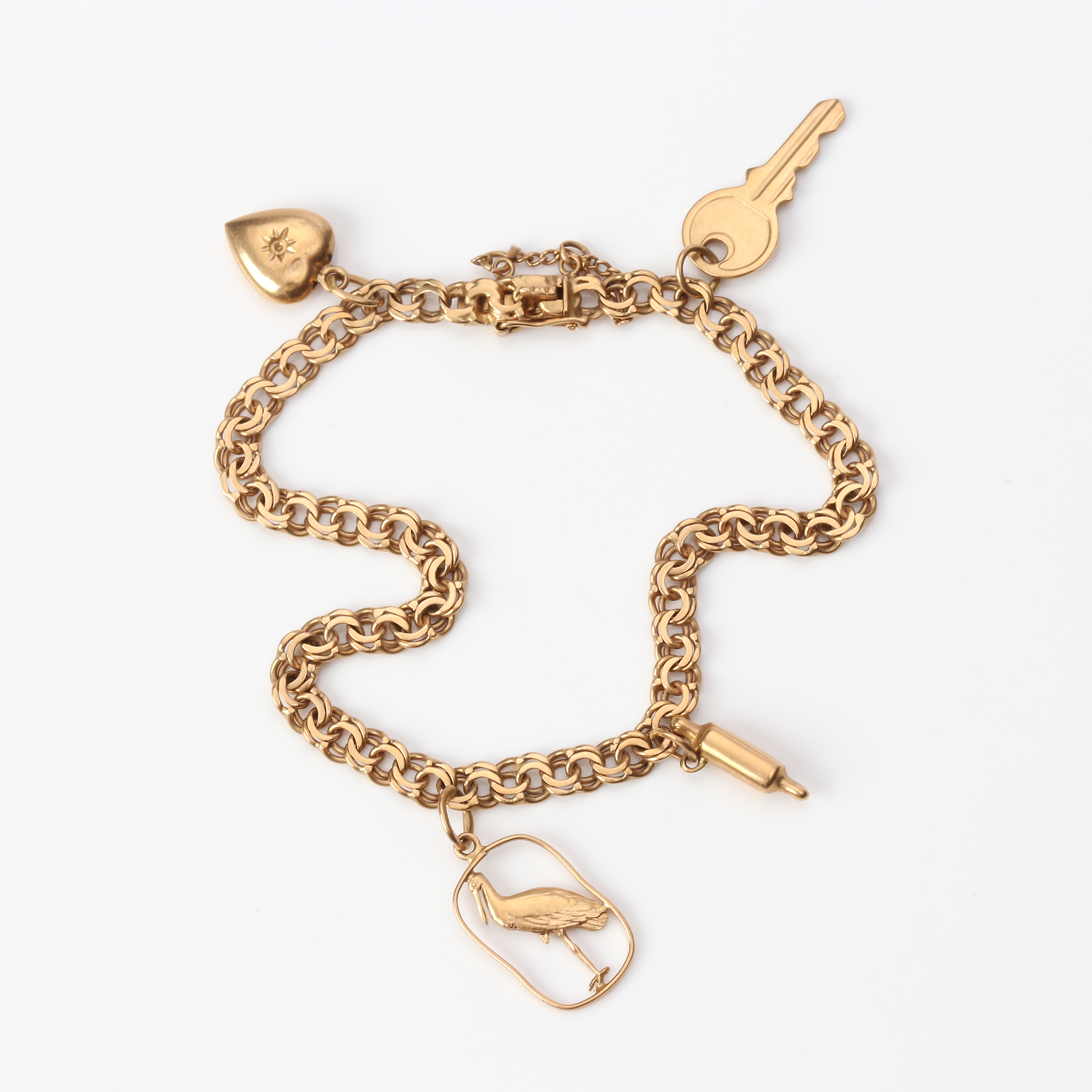 BERLOCKARMBAND, BISMARCKLÄNK. 18k guld, vikt ca 10,1 gram.