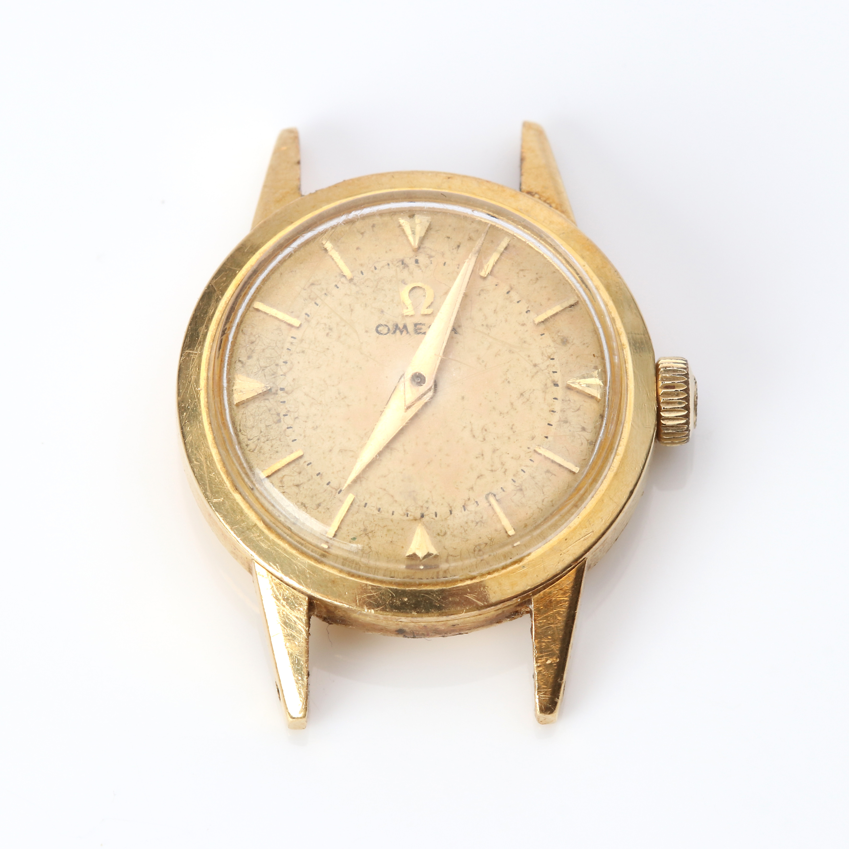 OMEGA, DAMARMBANDSUR. Boett i 18k guld, manuell, totalvikt ca 11,0 gram.