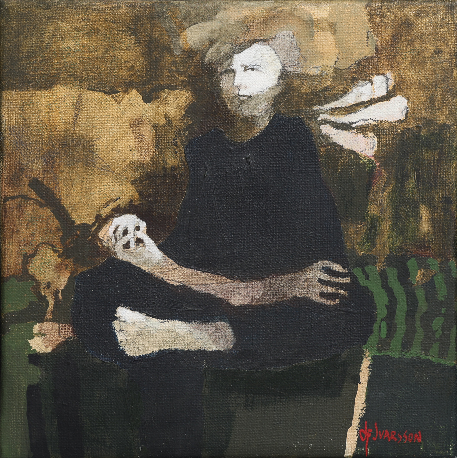 GÖRAN IVARSSON. SITTANDE GESTALT.