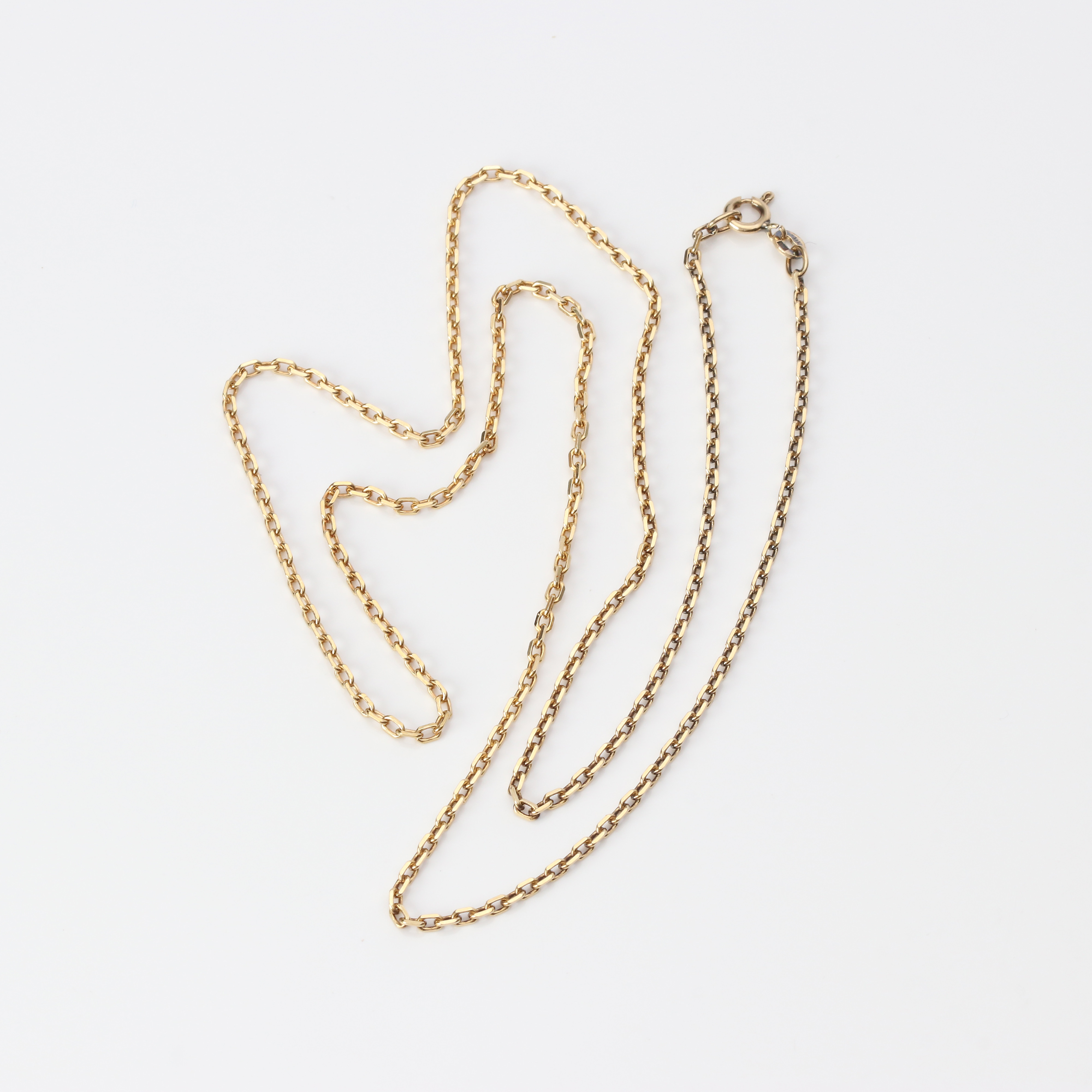 HALSBAND, ANKARLÄNK. 14k guld, vikt ca 8,75.