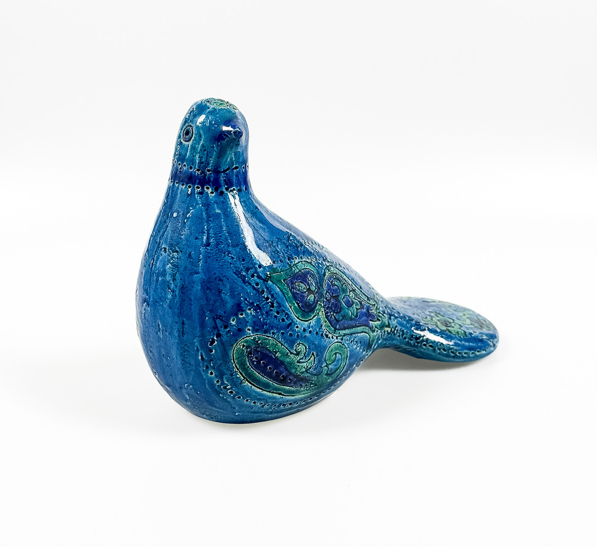 ALDO LONDI. FIGURIN, "Duva", glaserad keramik, Bitossi, Italien.