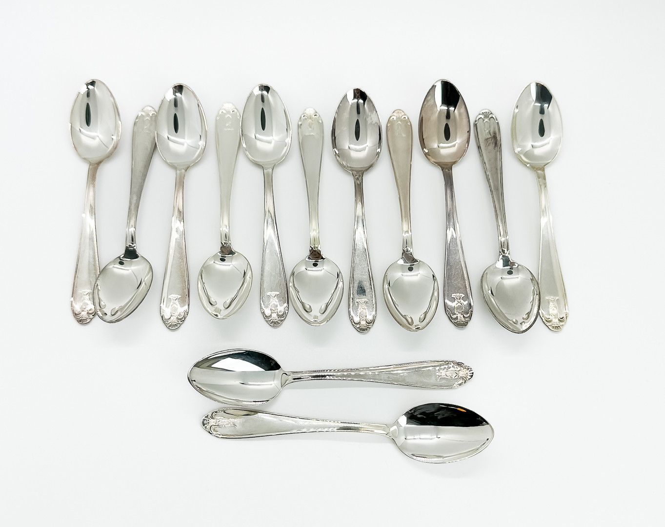 KAFFESKEDAR, 12 st, Silver, GAB.