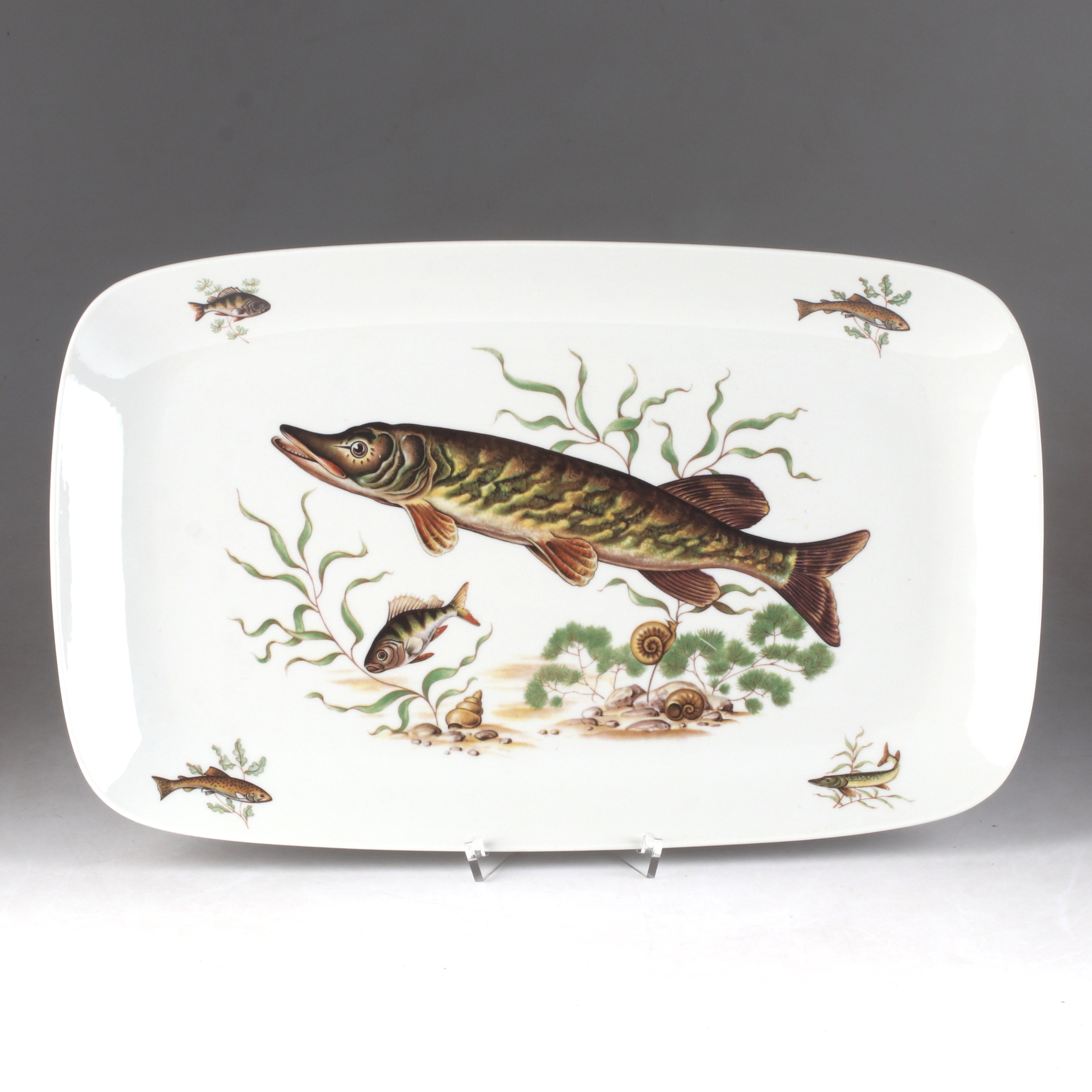 FISKFAT, porslin, Rörstrand, 1900-talets mitt.