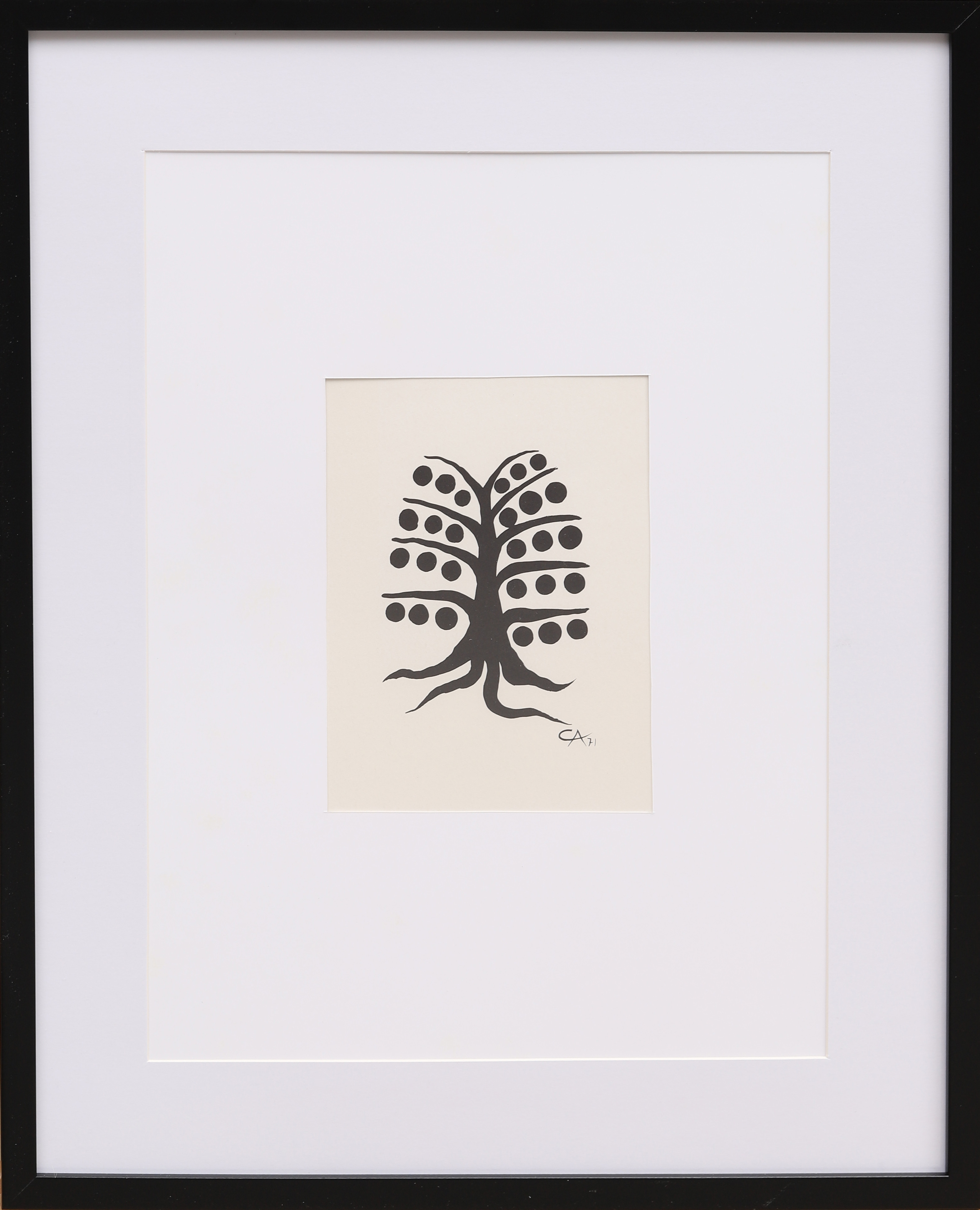 ALEXANDER CALDER. EFTER. Litografi, ur Derrière le Miroir nr 195 1971, signerad i trycket och daterad 71.