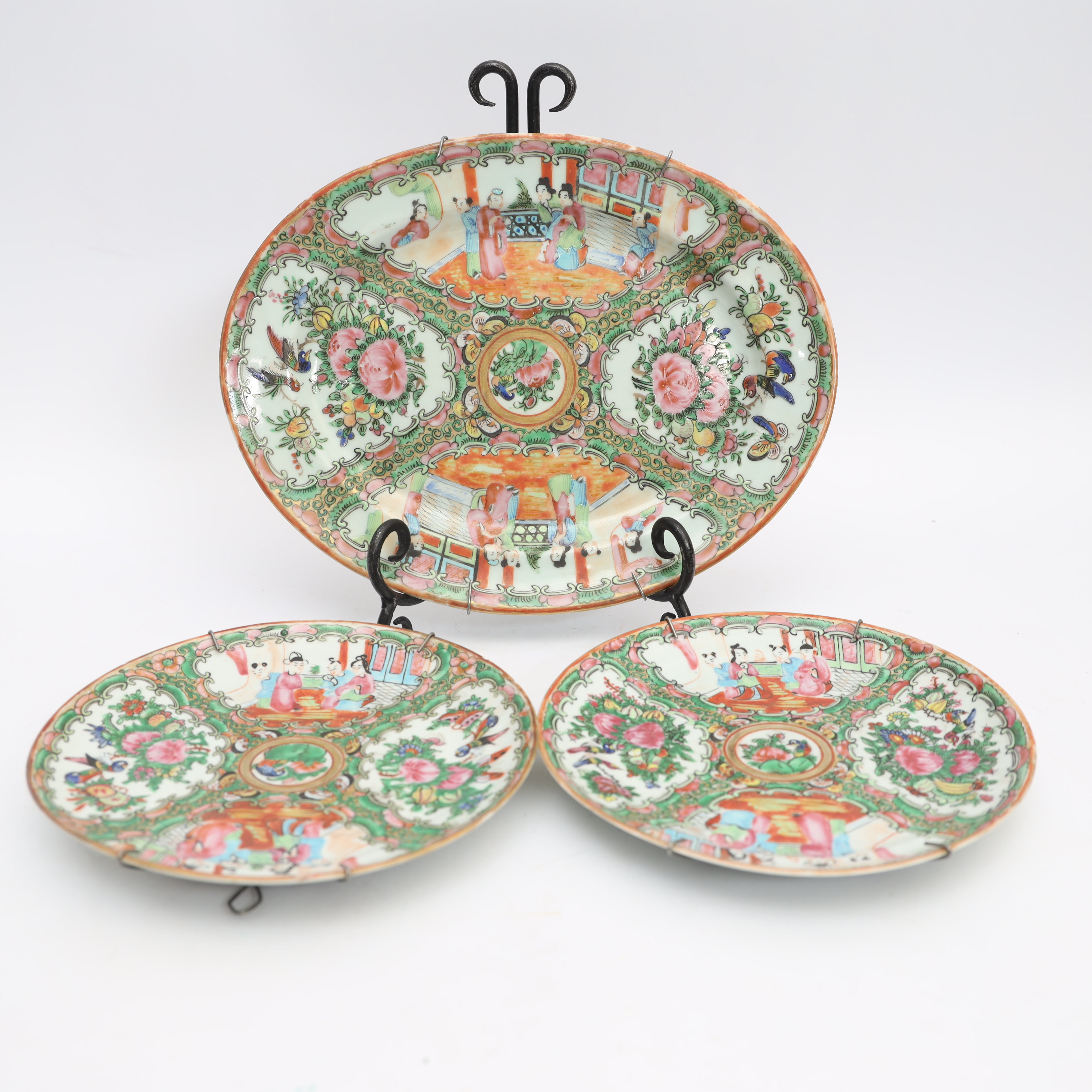 PORSLIN, 3 delar, kina 1800/1900-tal, kanton.