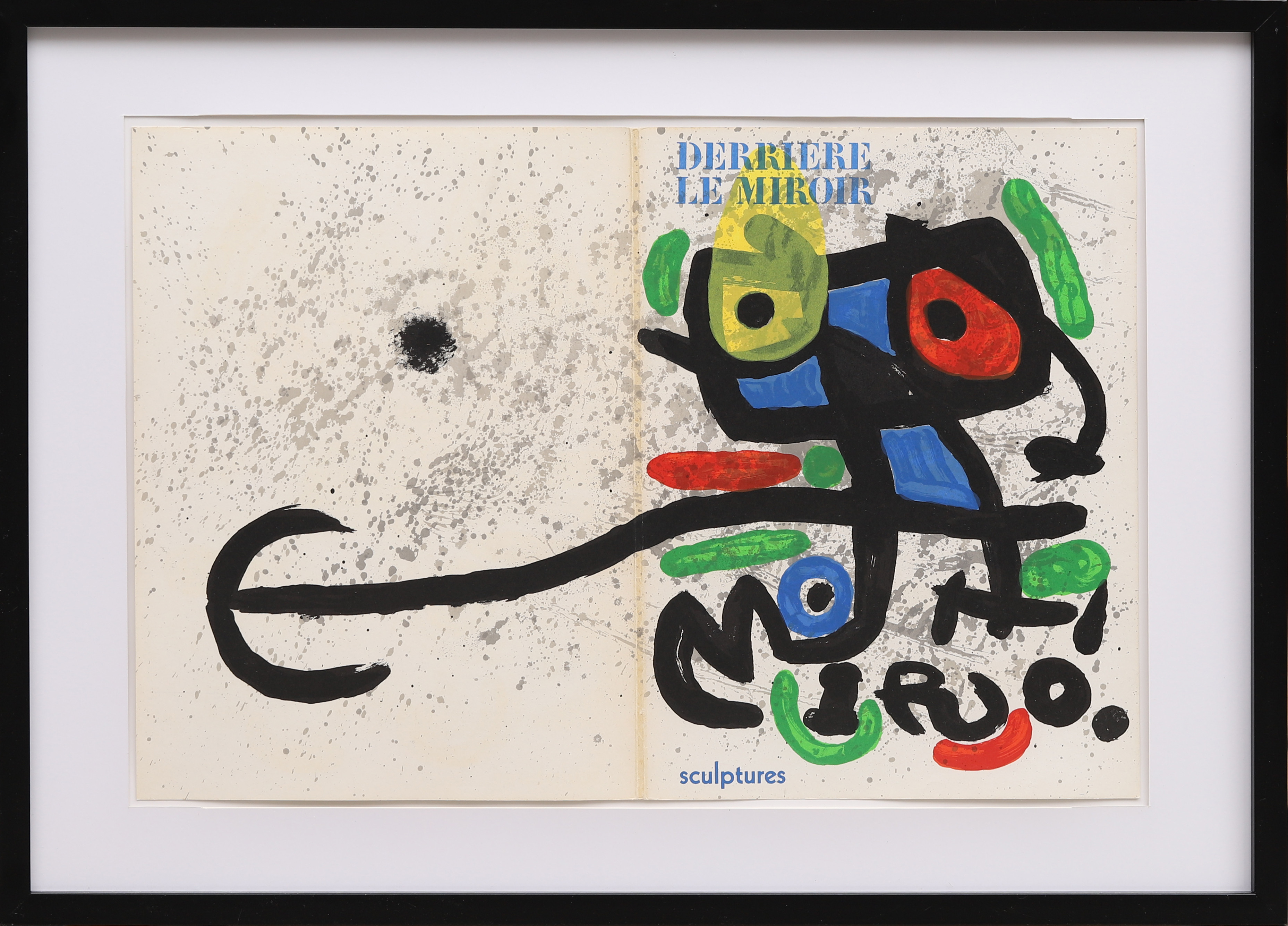 JOAN MIRÓ. Färglitografi, omslag till Derrière le Miroir nr 186, 1970.