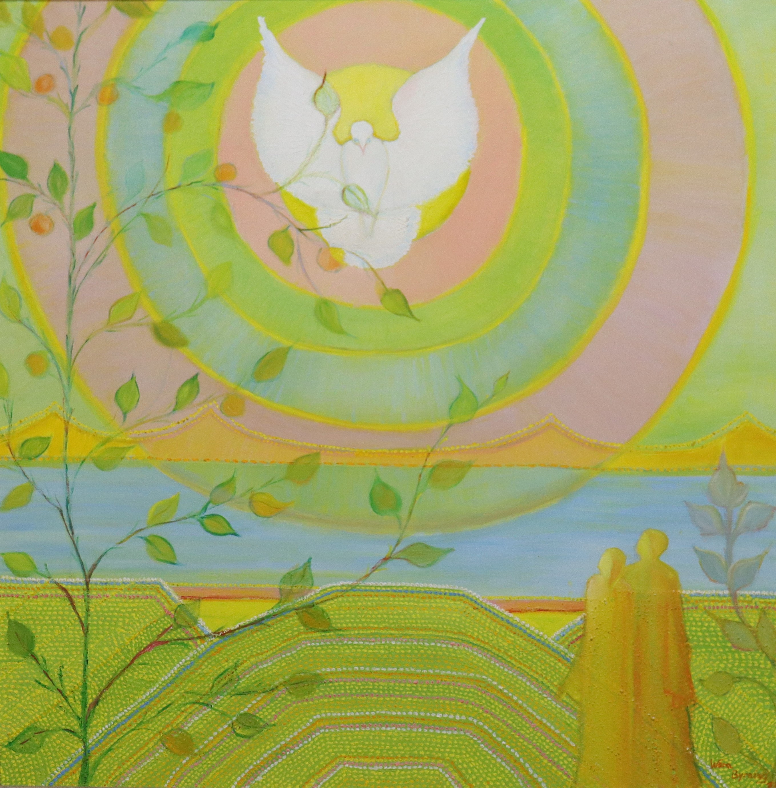 WERA BYREING (1918-2005). olja på duk, komposition.