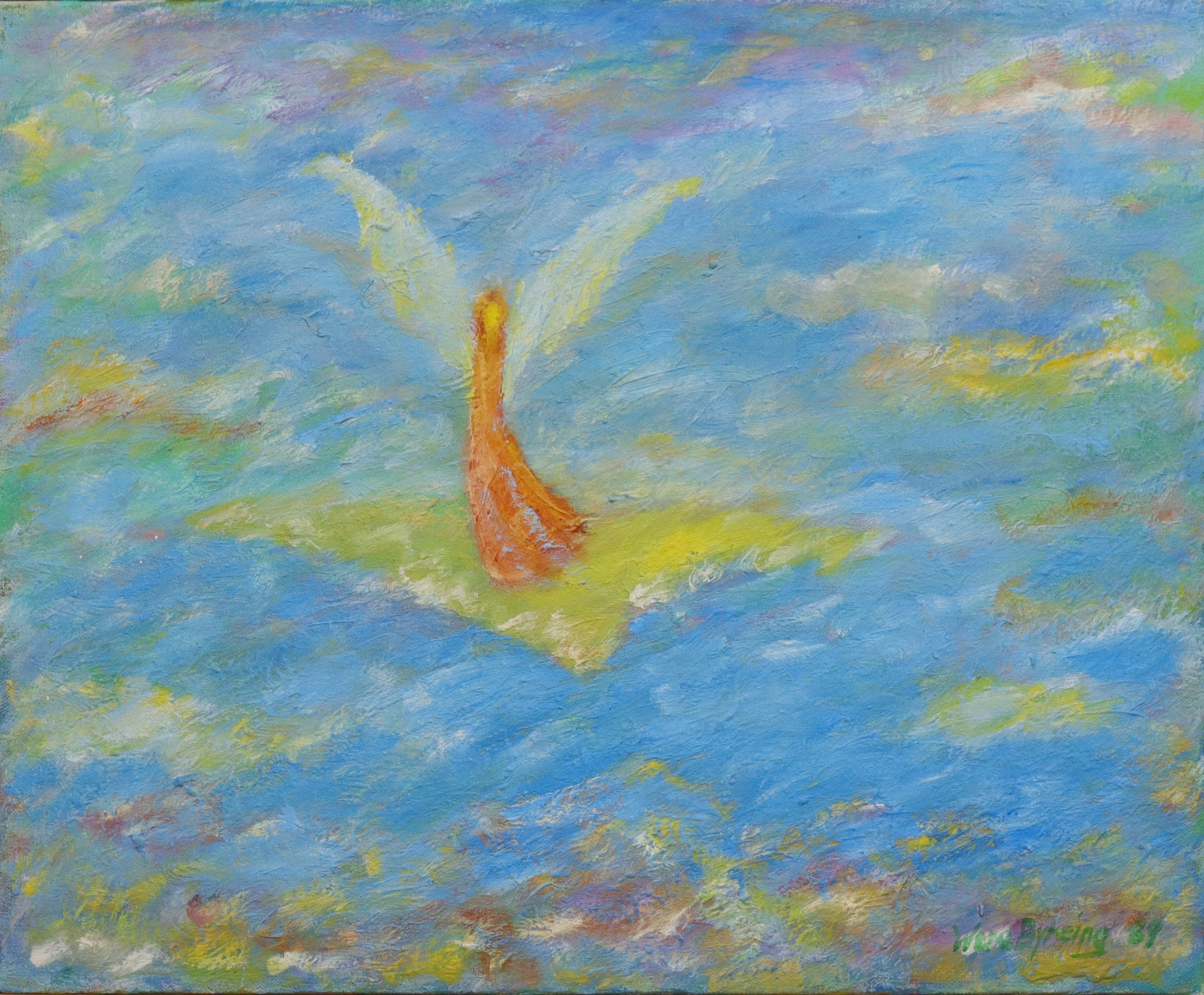 WERA BYREING (1918-2005). olja på duk, "Aura".