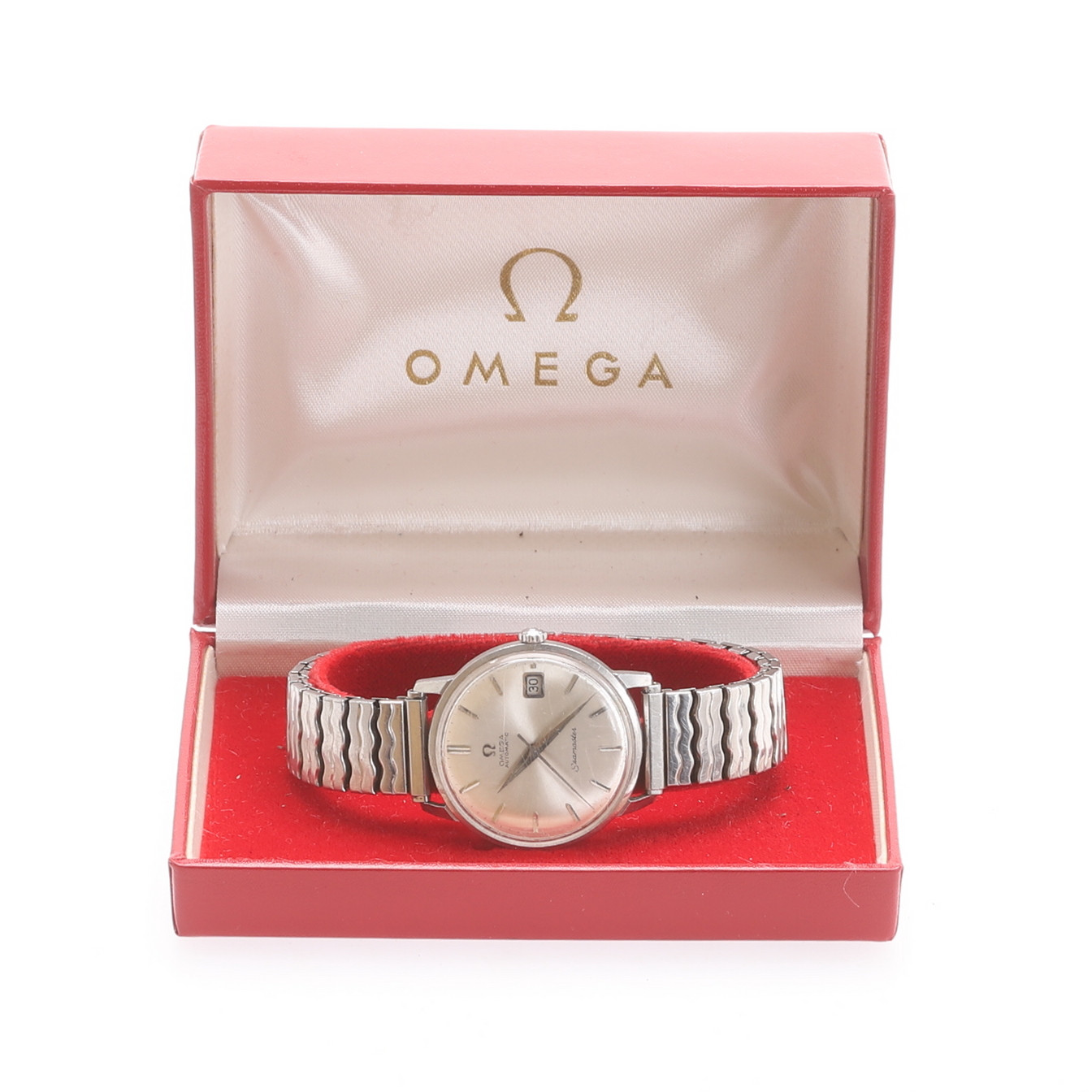 HERRARMBANDSUR, stål, Seamaster Omega.