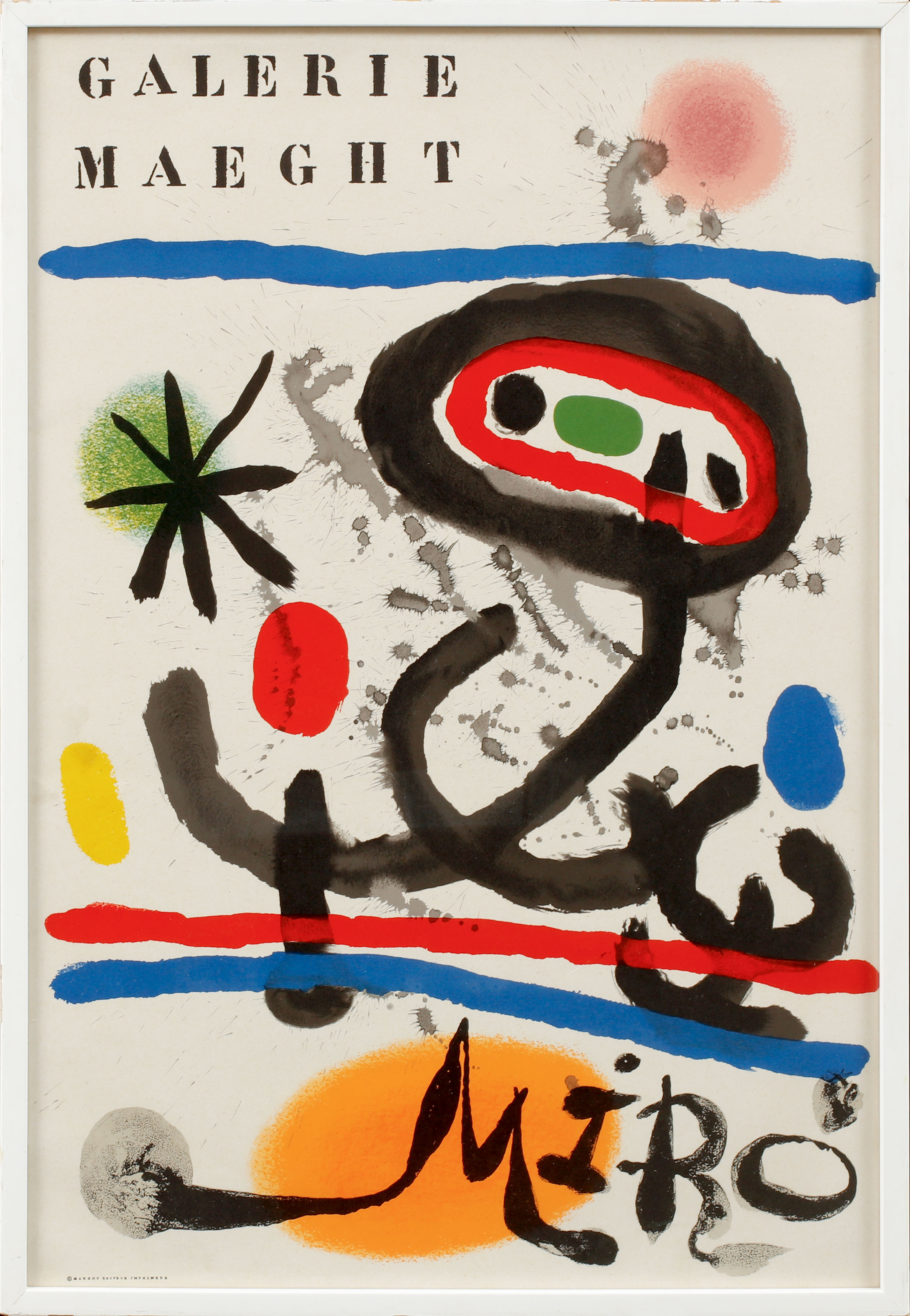 JOAN MIRÓ. Utställningsaffisch, Galerie Maeght.