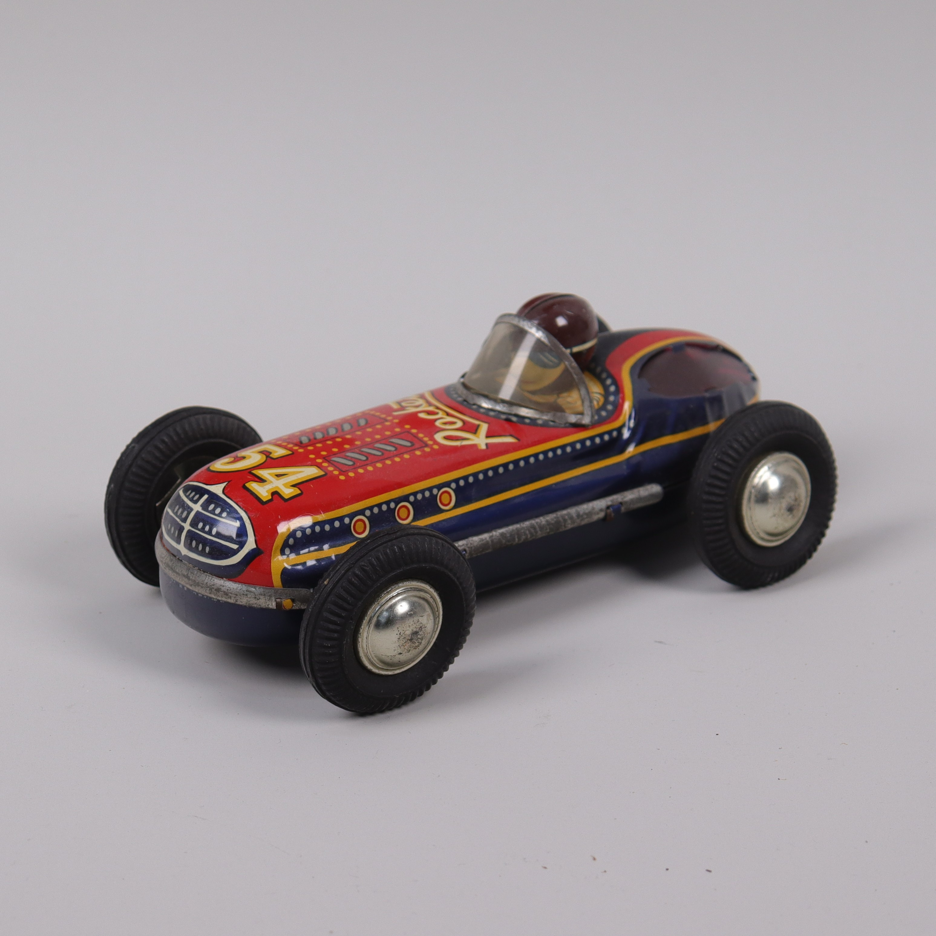 PLÅTLEKSAK, Bandai, Japan, bil med friktionsdrift, 1960-tal.