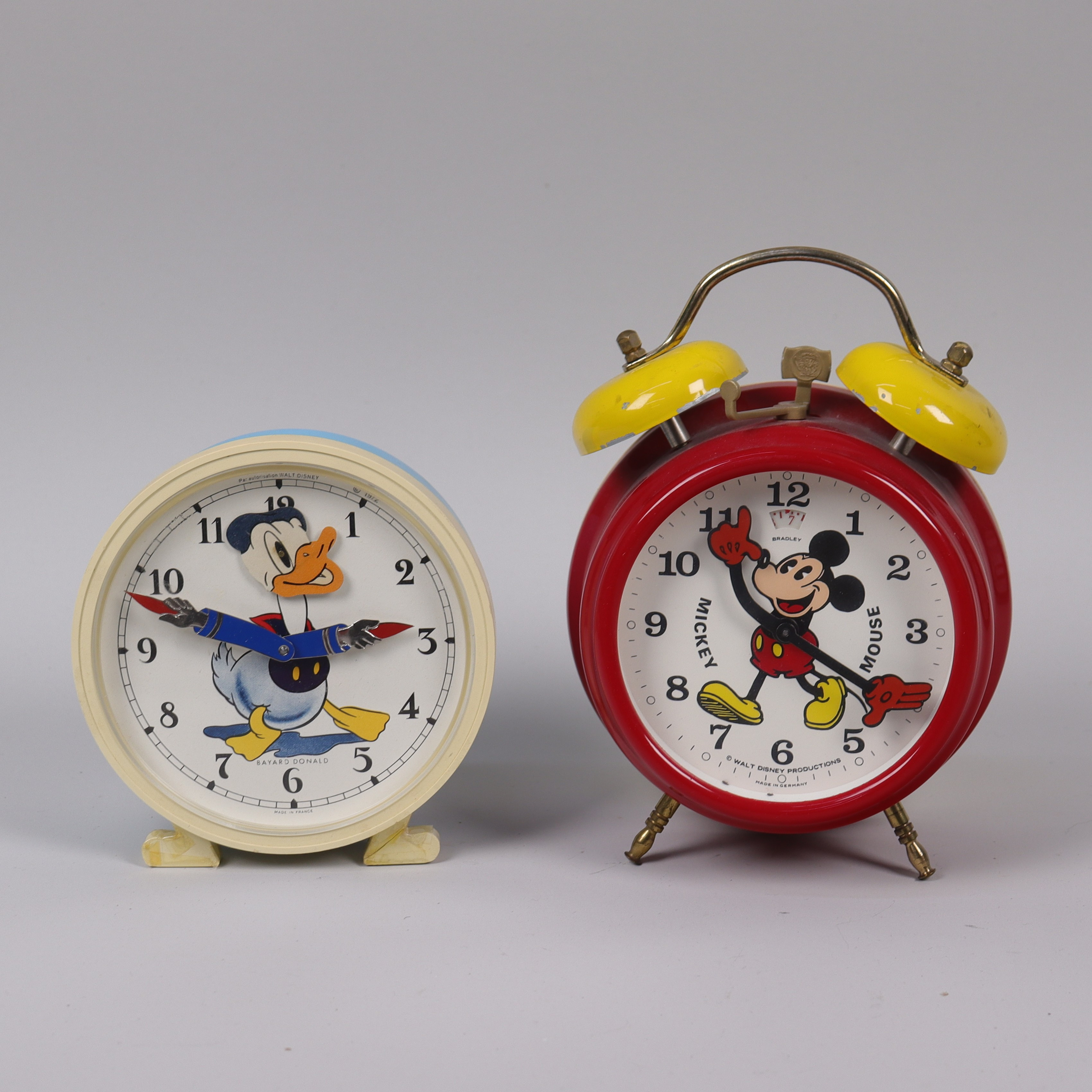 VÄCKARKLOCKOR, Walt Disney, Kalle Anka och Musse Pigg, 2 st.