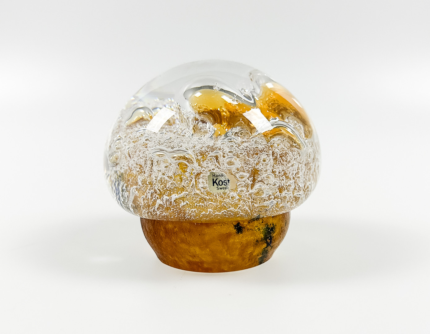 GÖRAN WÄRFF. SKULPTUR, "Svamp", glas, signerad, Kosta.