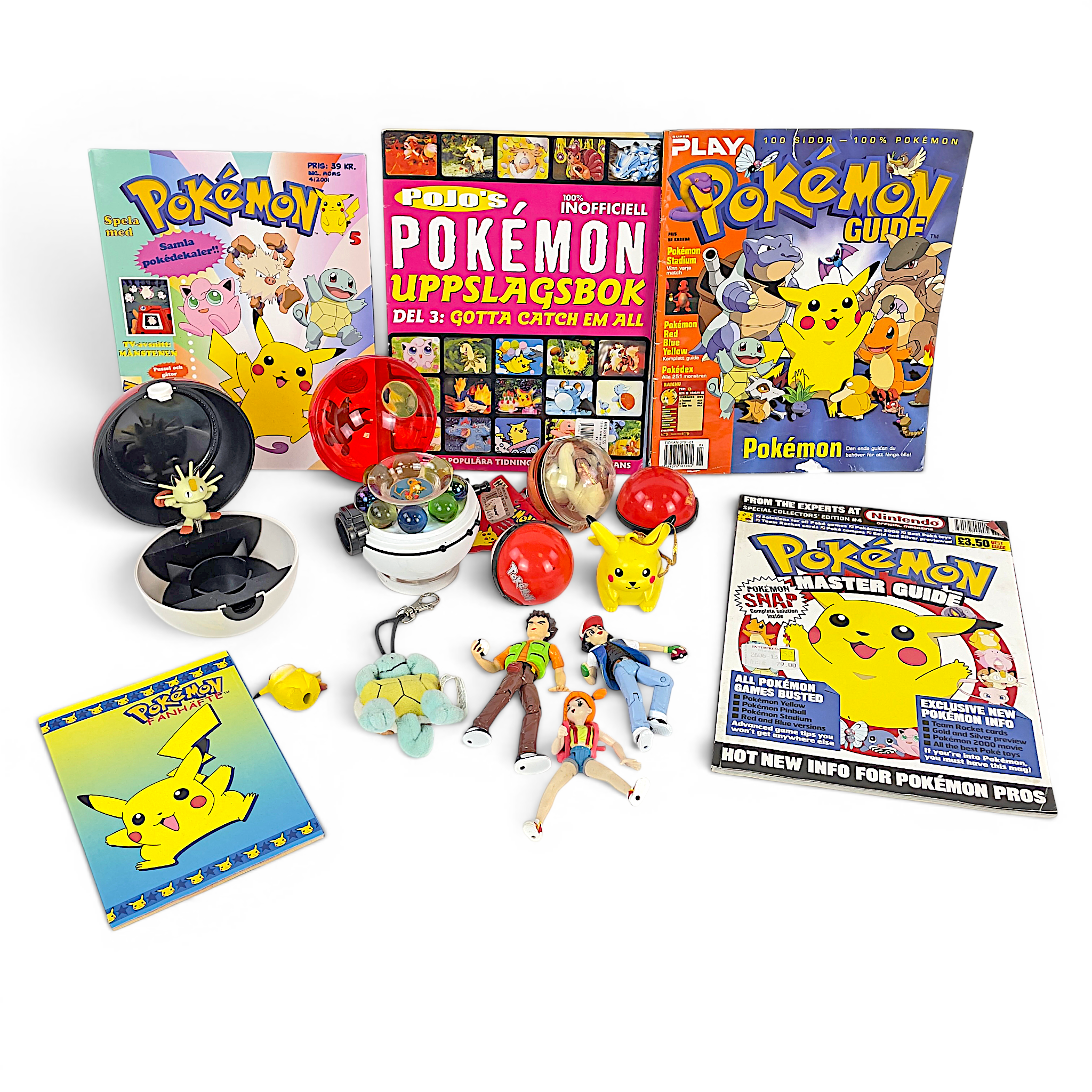 PARTI POKÉMON, 16 delar, bl.a. ToyBiz Marble Shooter.