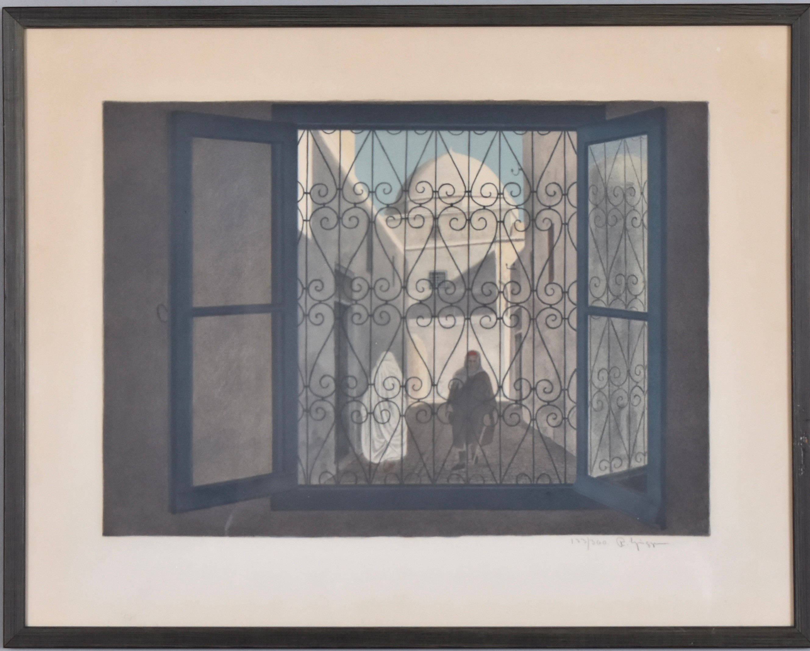 REINHOLD LJUNGGREN. Färglitografi.