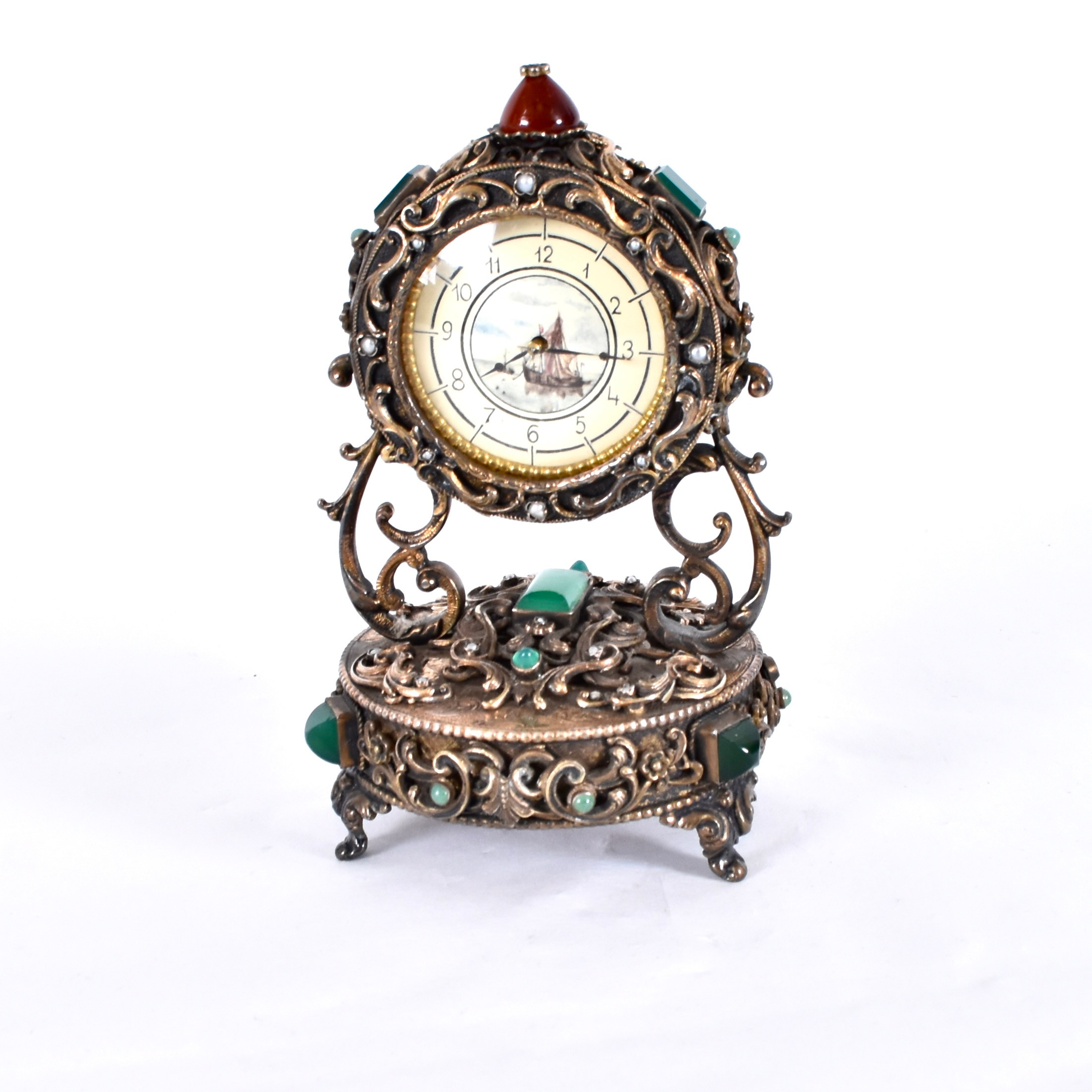 BORDSUR, förgyllt silver, rokokostil, 1900-tal.