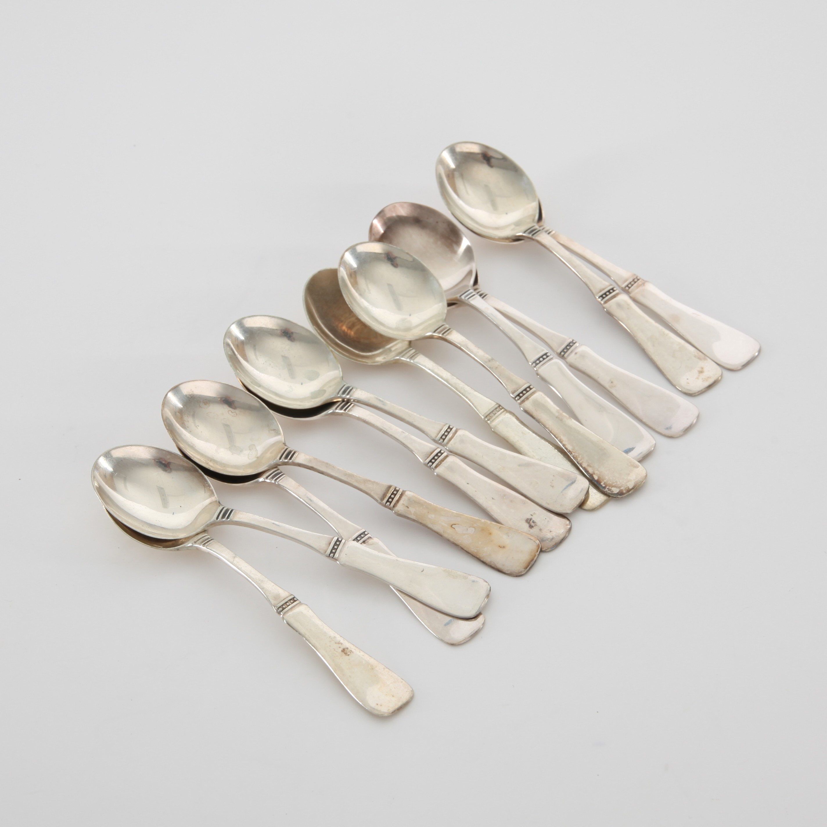 TESKEDAR "Uppsala", 12 st, silver, 1970-tal.