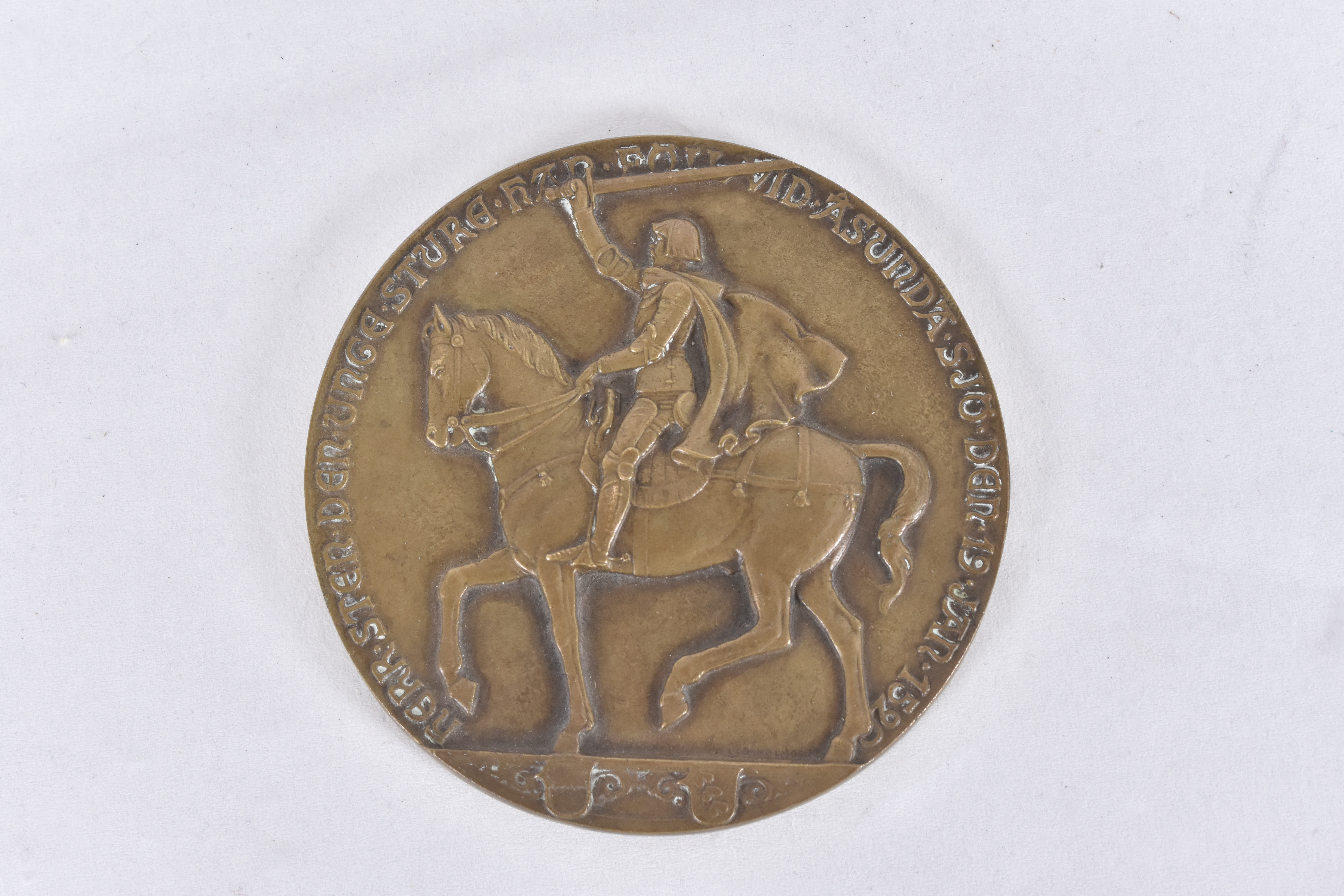 LEO JEAN HOLMGREN. minnesmedalj, brons, Sten Stures d y död 1520.