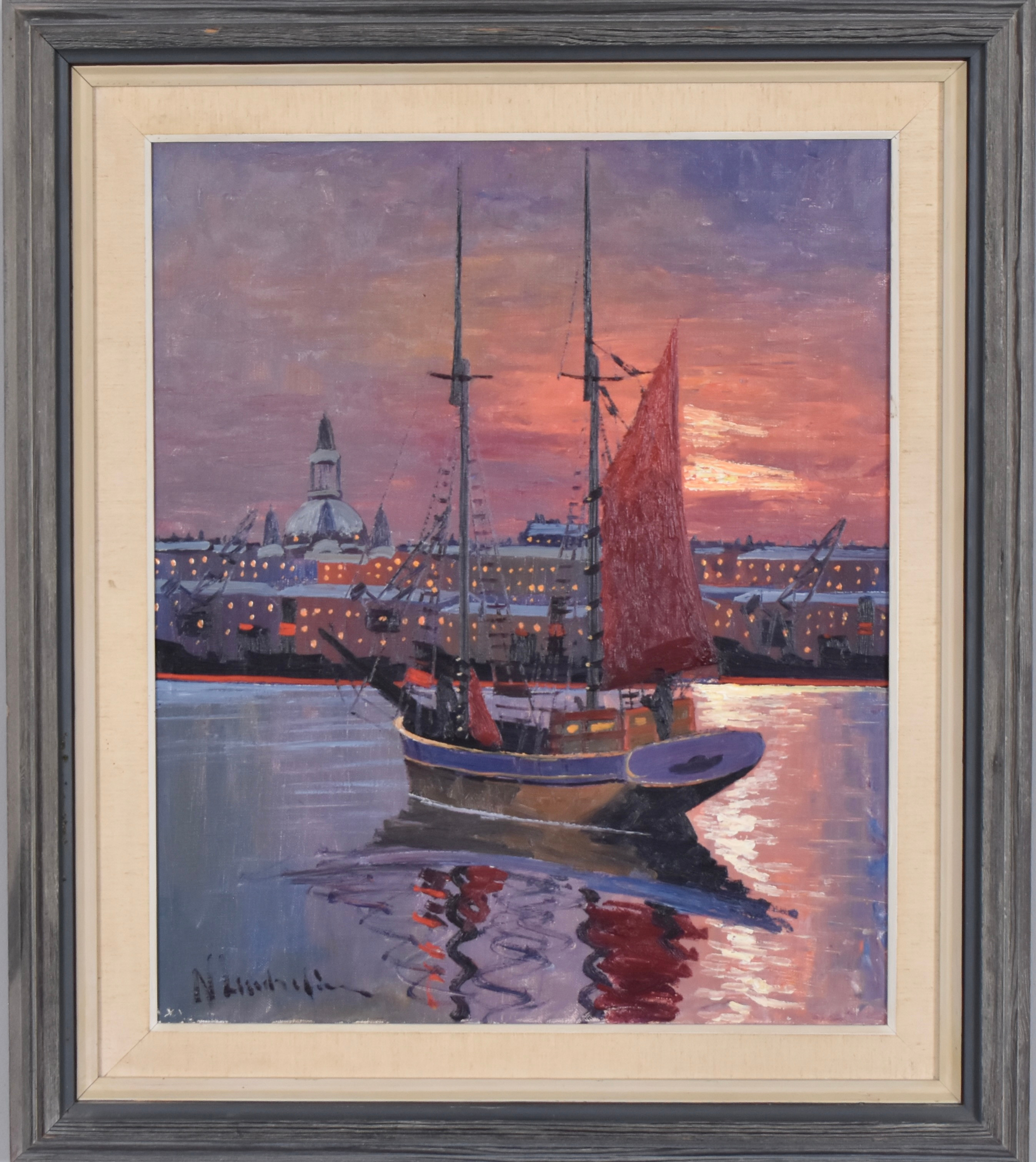 NILS LANDZELIUS. Olja på duk.