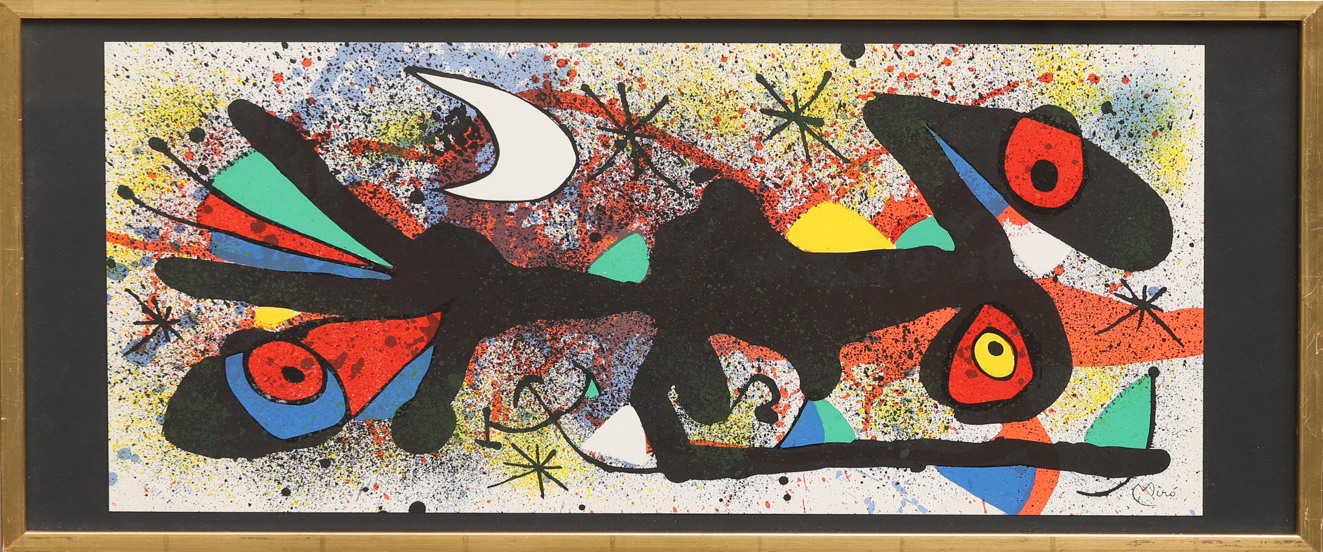 JOAN MIRÓ. Färglitografi, ur "Céramiques de Miró et Artigas", signerad i trycket, 1974.