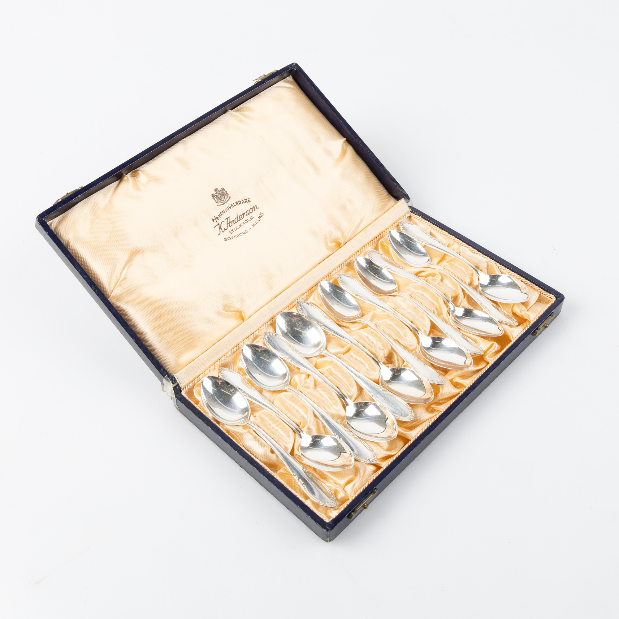 TESKEDAR, 12 st, silver, Hallbergs Guldsmeds Ab C G, Stockholm 1947.