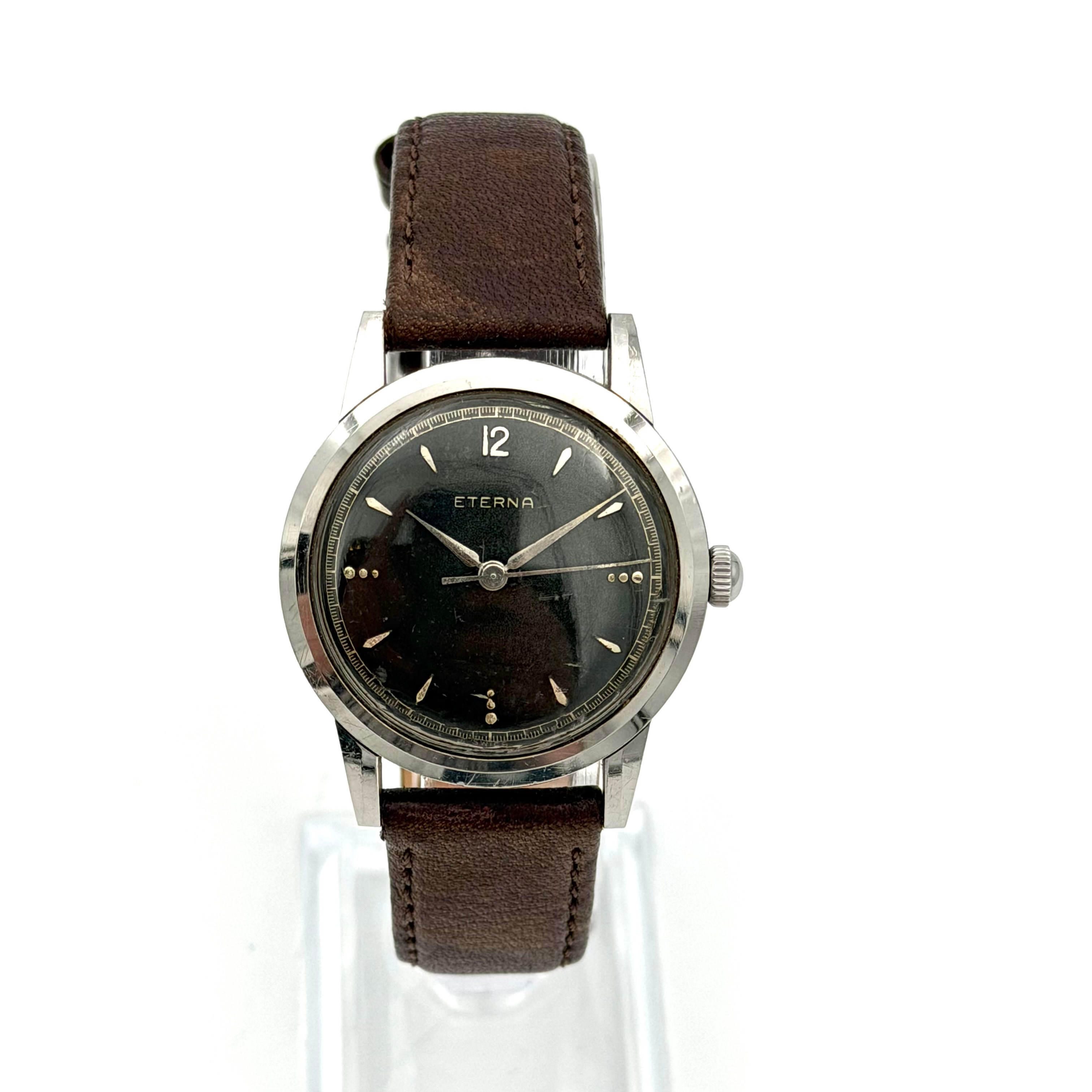 ETERNA, armbandsur, 1940/50-tal, manuell, stål.