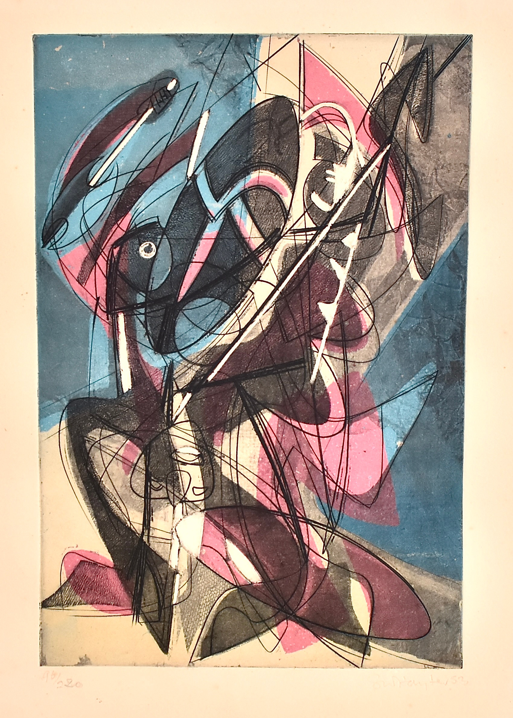 STANLEY WILLIAM HAYTER (1901-1988). Färgetsning.