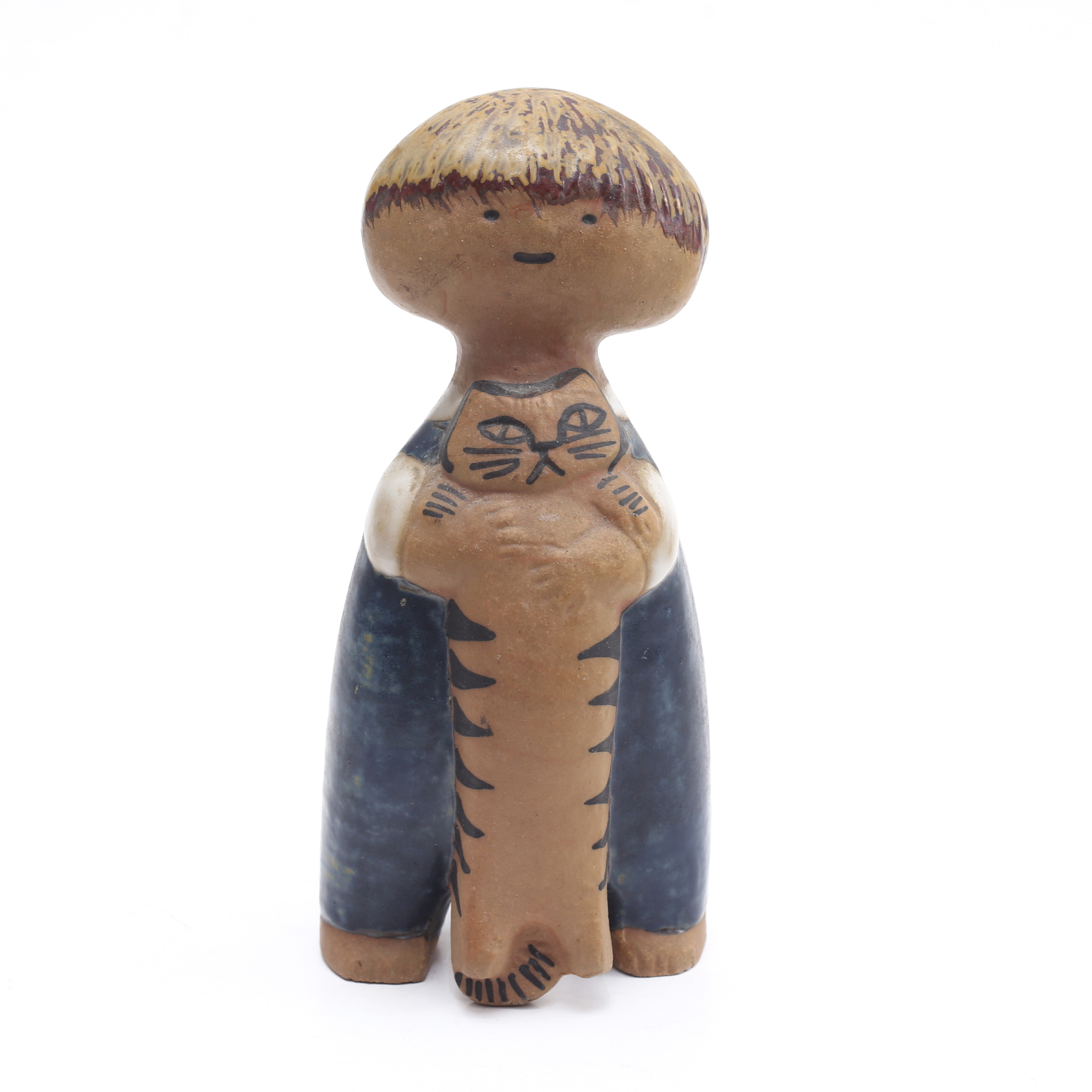 LISA LARSON. Figurin, stengods, "Pelle" , Gustavsberg.
