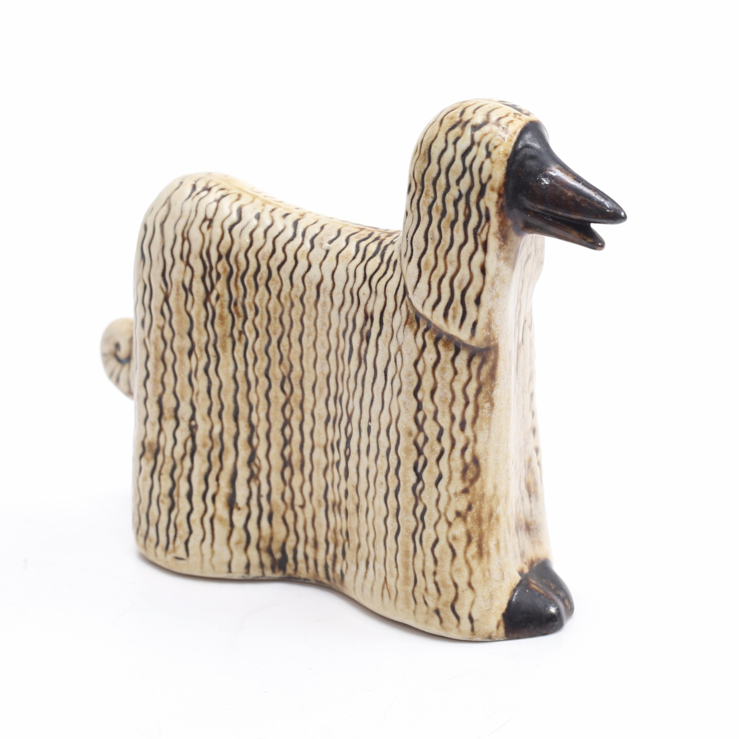LISA LARSON. Stengods, figurin, "Afganhund", Gustavsberg.