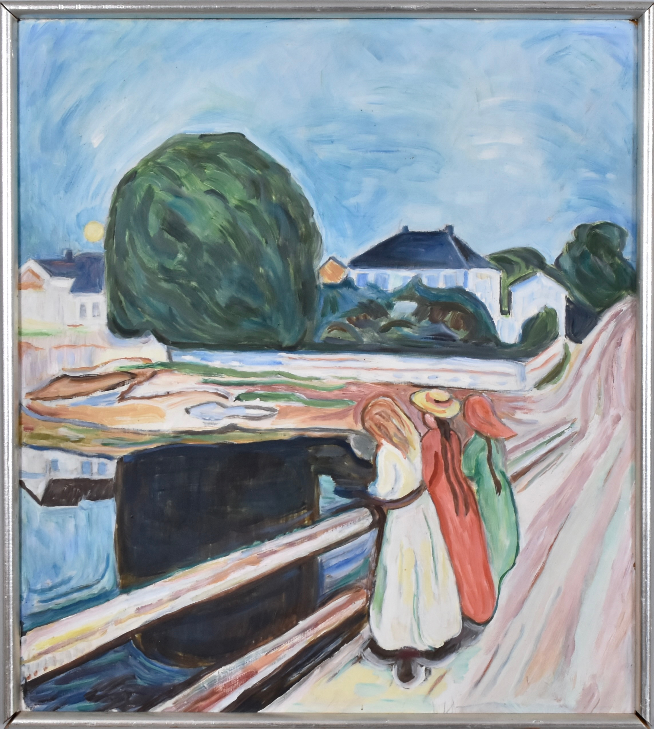 K.O SJÖSTRÖM. Olja på pannå.