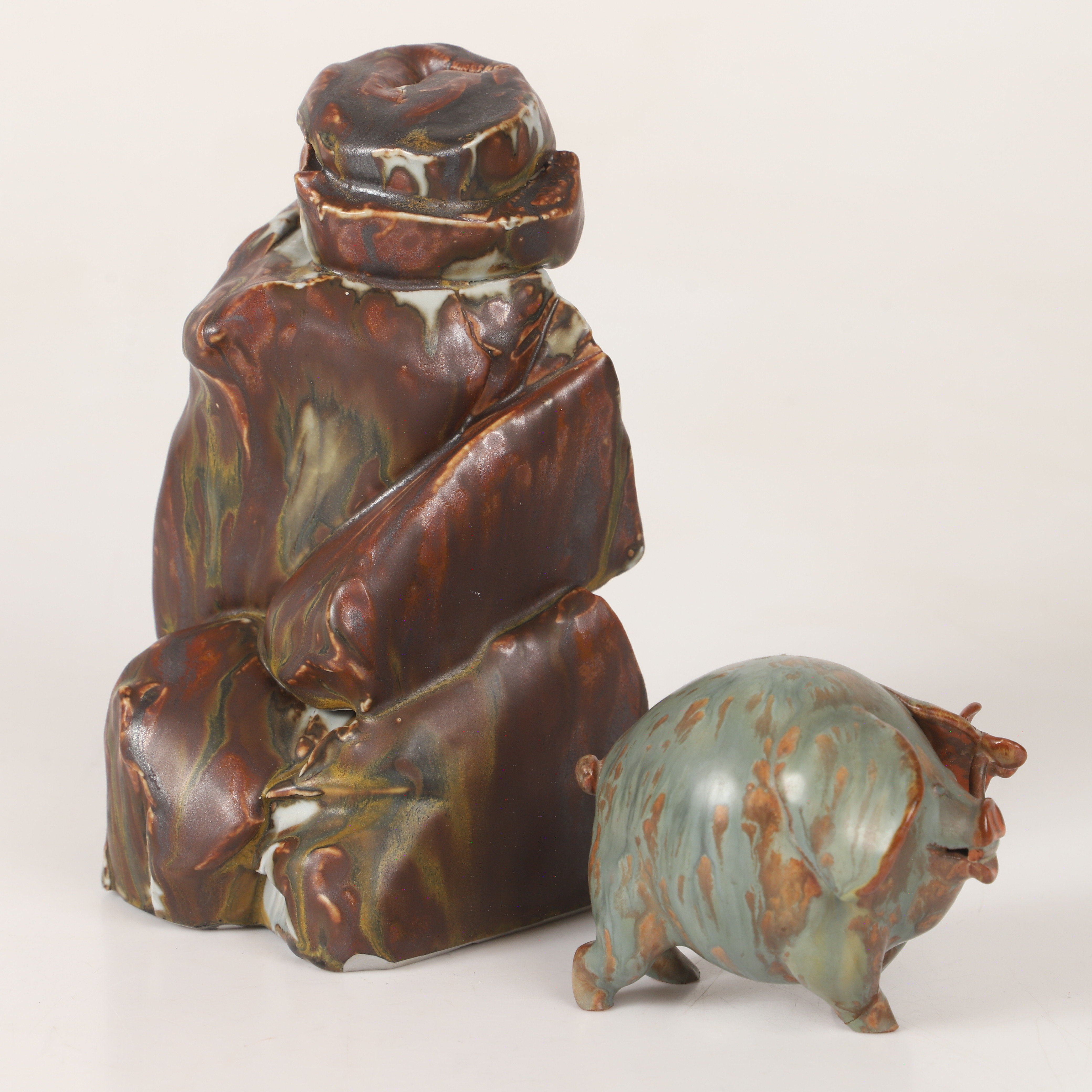 FIGURINER, 2 stycken, keramik, bl. a. John Andersson, Andersson & Johansson, Höganäs.