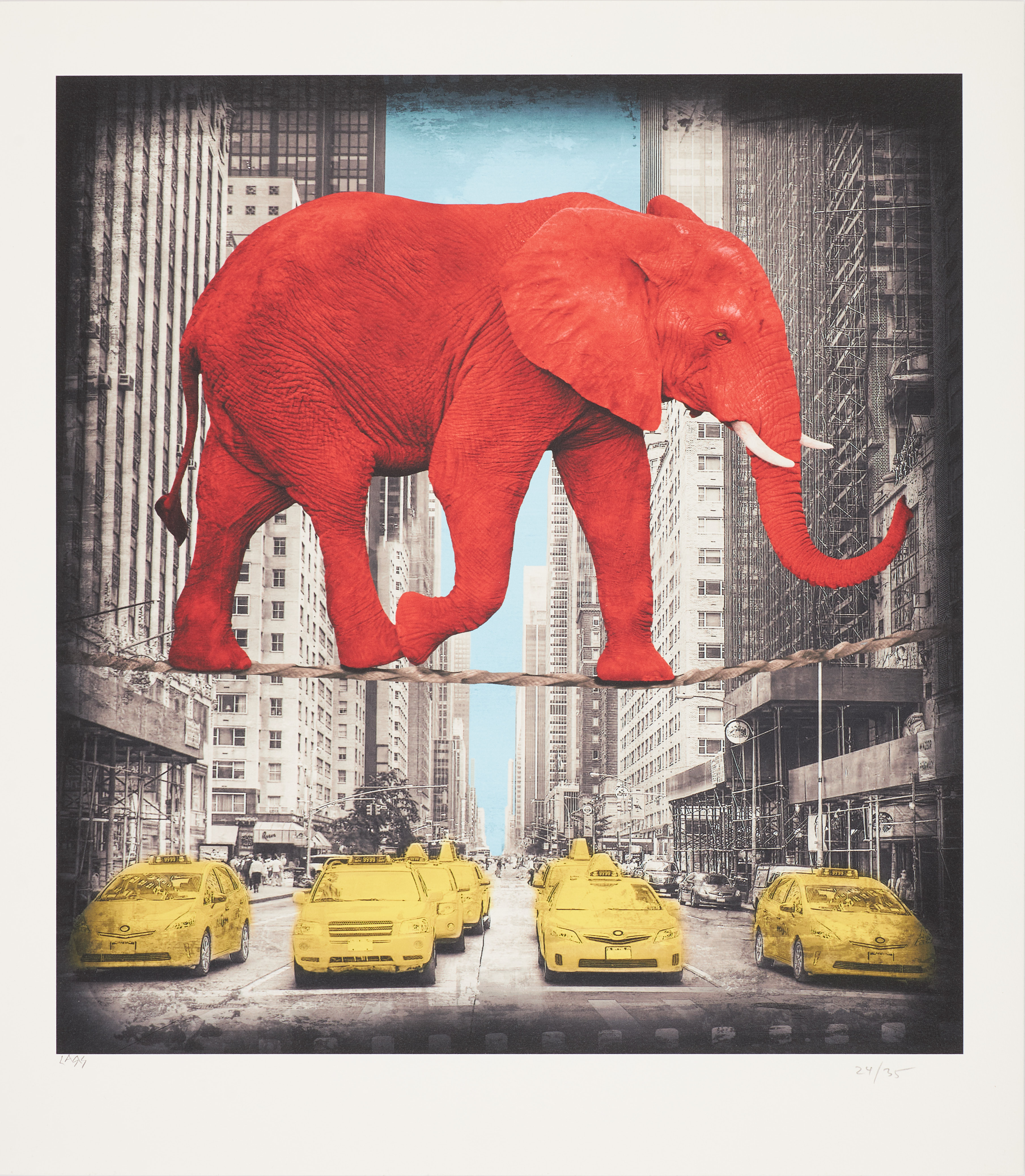 LARS TUNEBO. "High in New York", plantryck, signerad och numrerad 24/35.