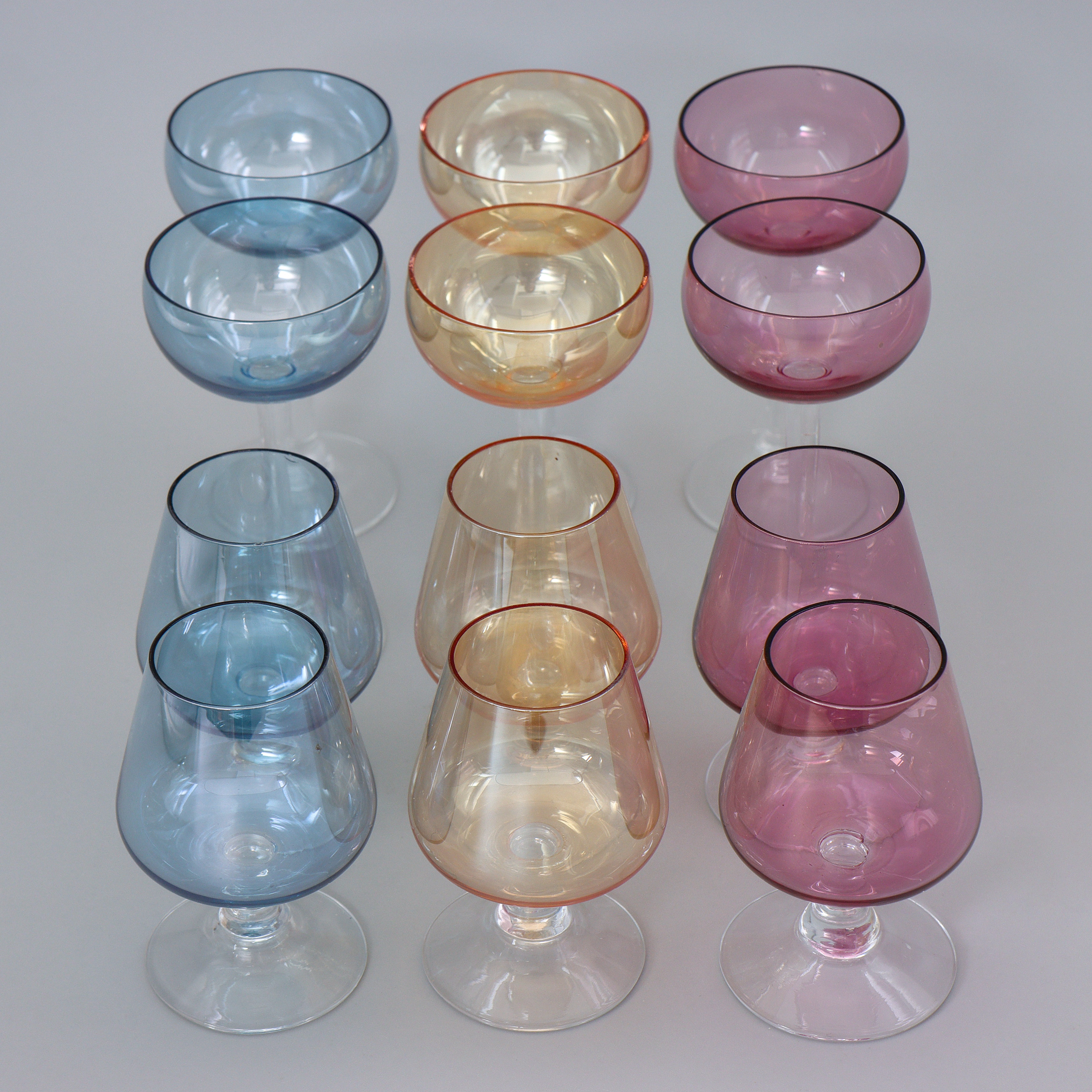 12 GLAS, FÄRGAT GLAS, JOHANSFORS.