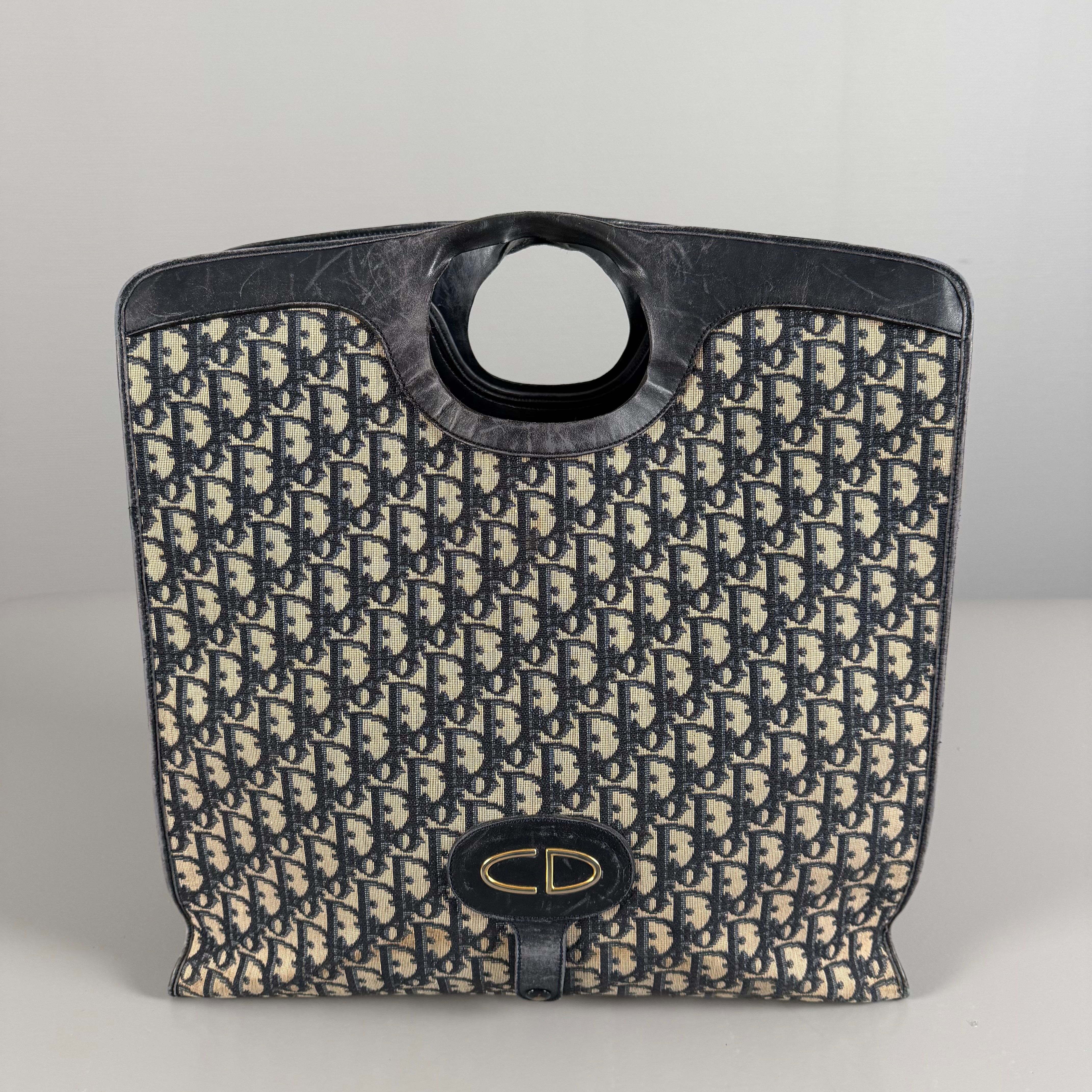 CHRISTIAN DIOR, Väska, Tote, "Oblique Monogram", vintage, 1970/1980-tal.
