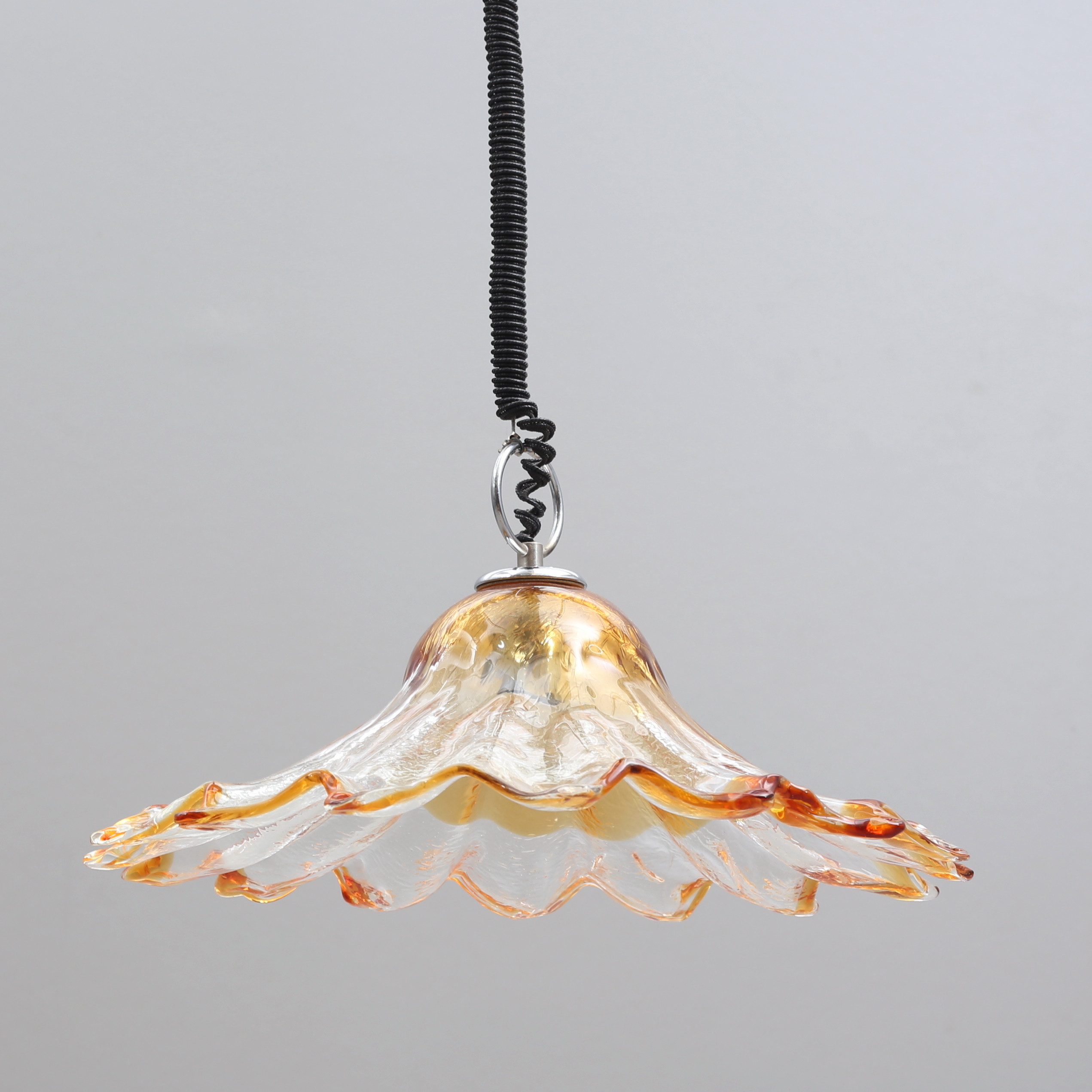 TAKLAMPA, glas, troligen Fåglavik glasbruk.