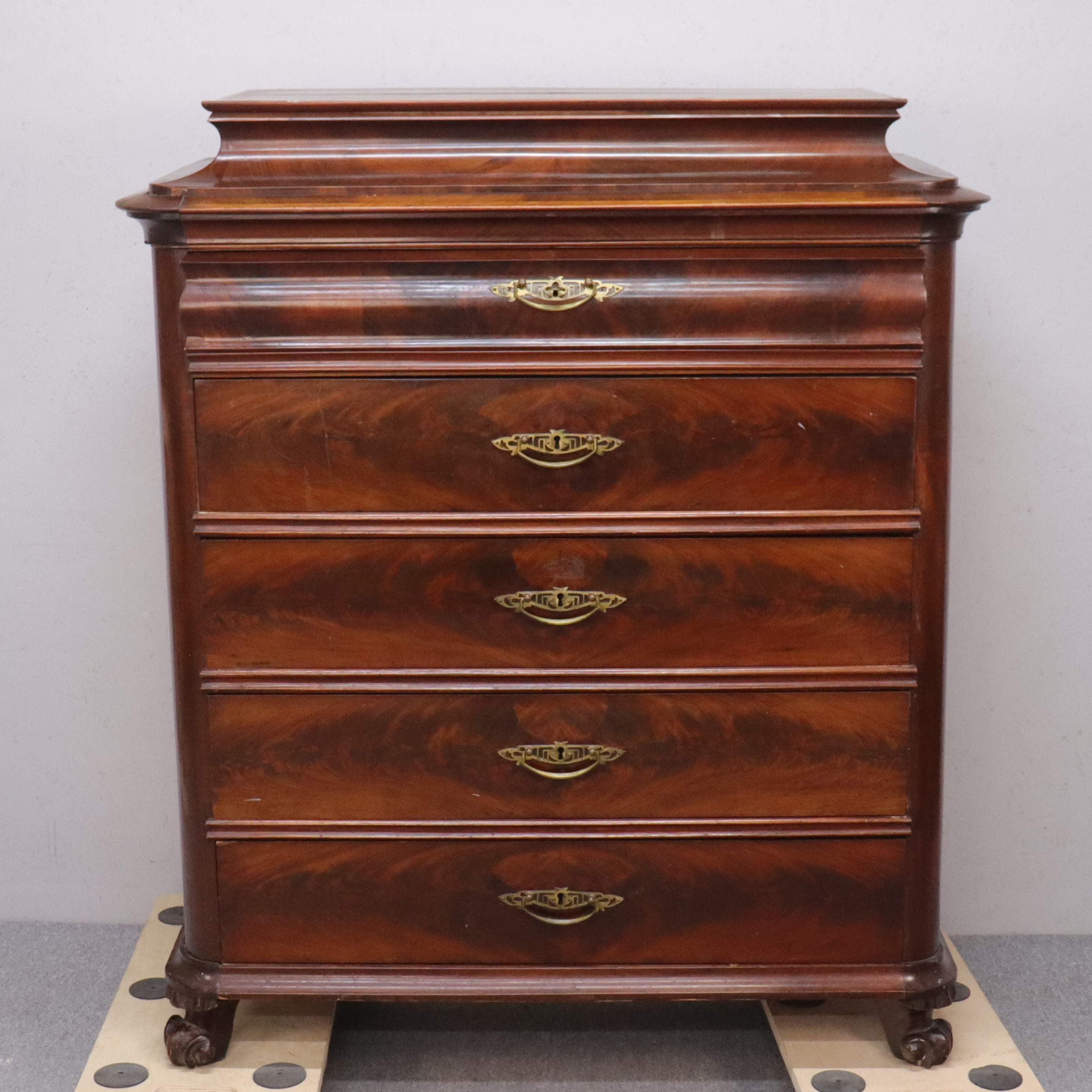 BYRÅ, 5 lådor, mahogny, 1800/1900-tal.