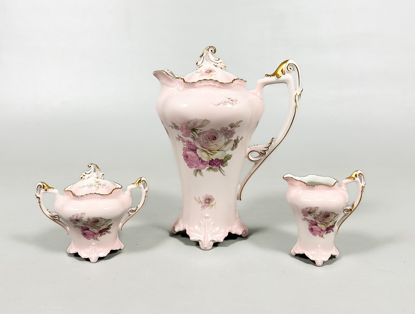 Tettau Antiquariat Daphne 1893, porslin, 3 delar, Tyskland, 1900-tal.
