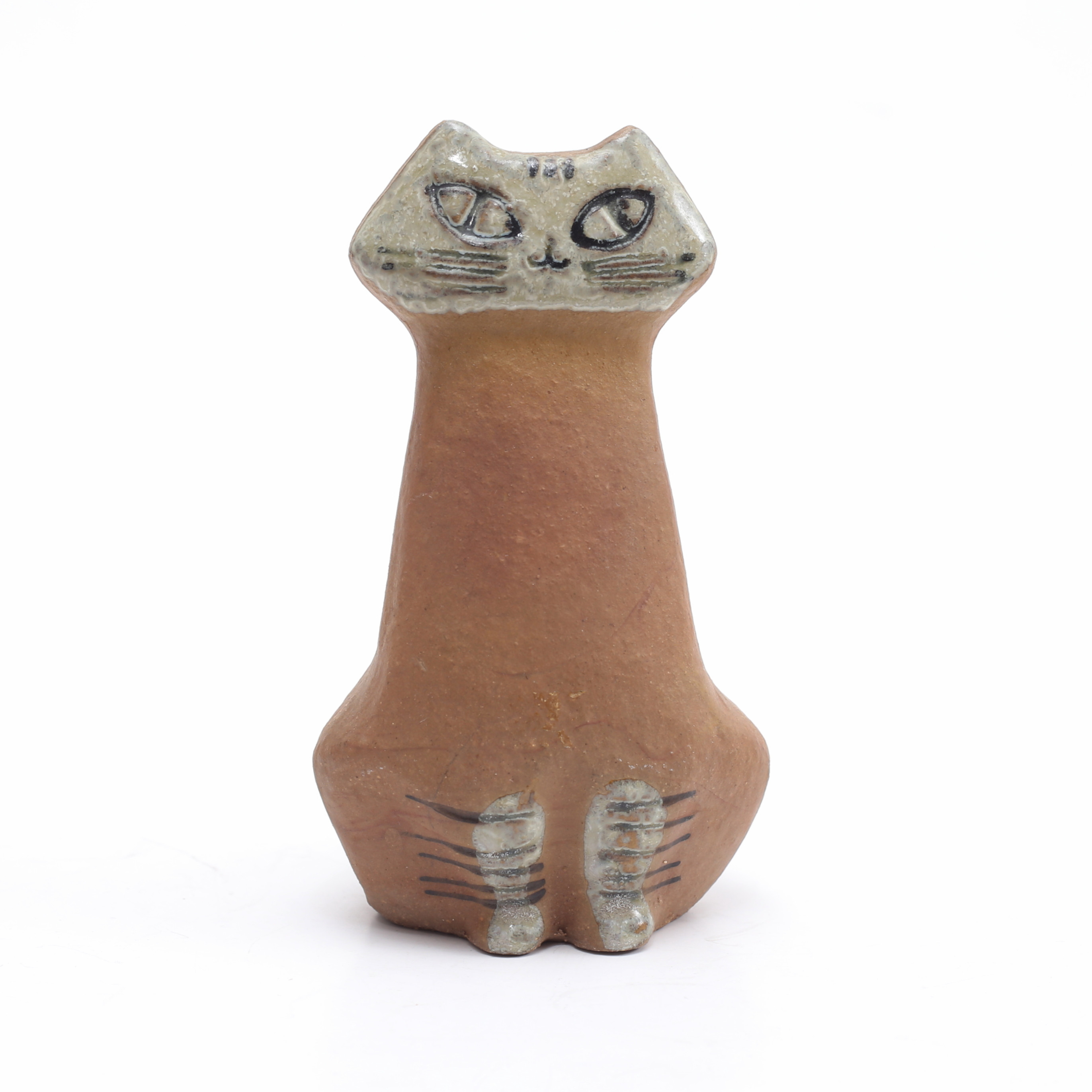 LISA LARSON. Stengods, figurin, "Katt", Gustavsberg.