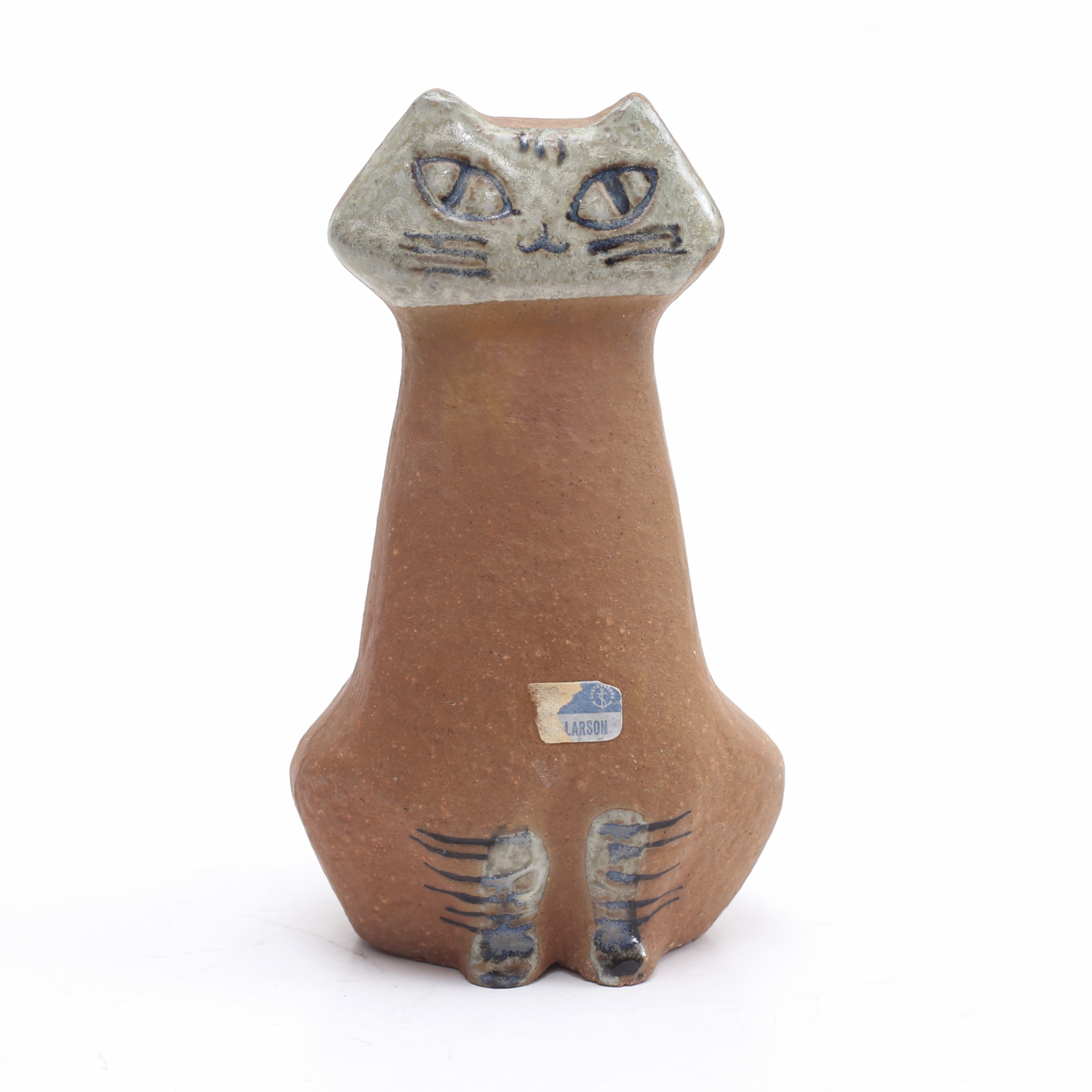 LISA LARSON. Stengods, figurin, "Katt", Gustavsberg.