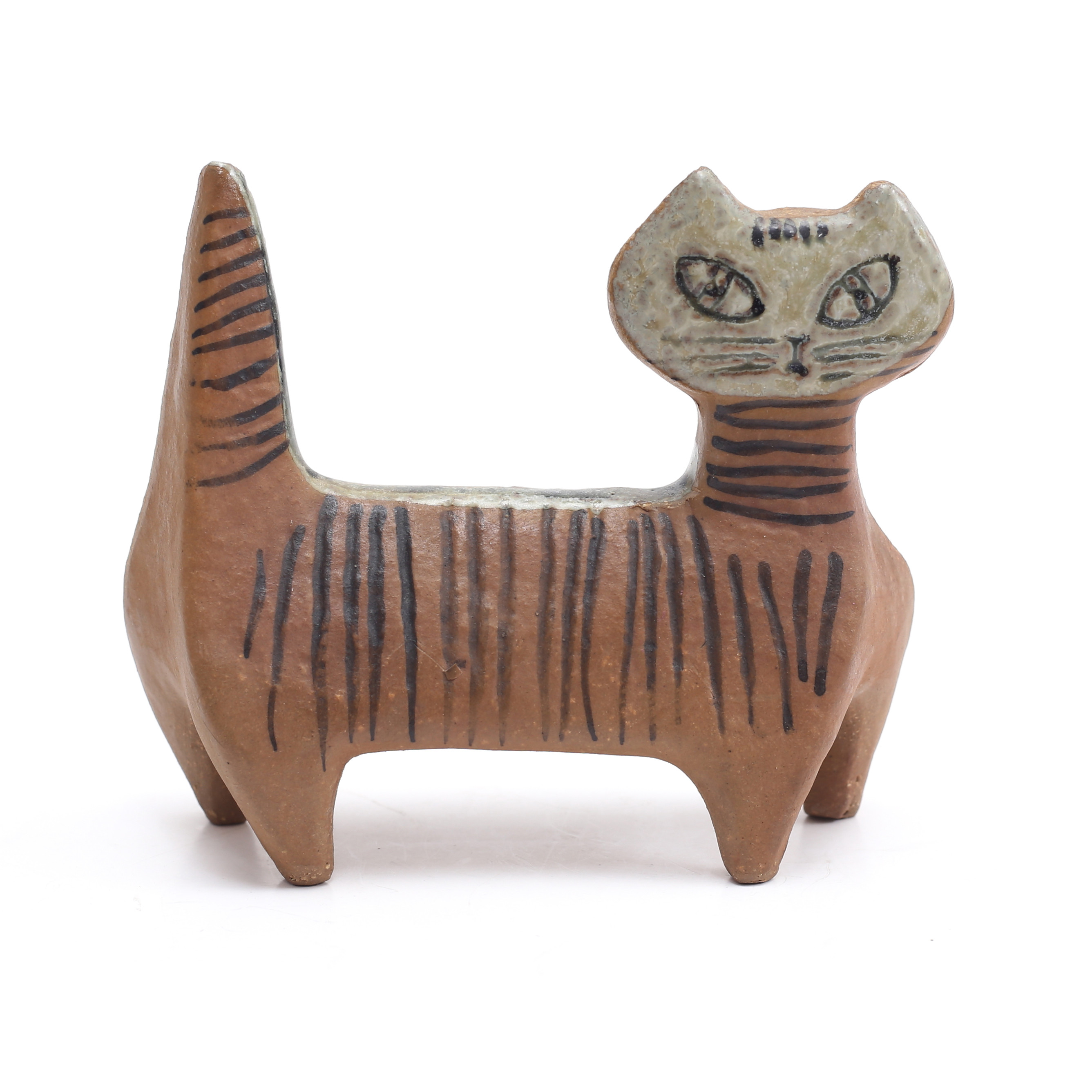 LISA LARSON. Stengods, figurin, "Katt", Gustavsberg.