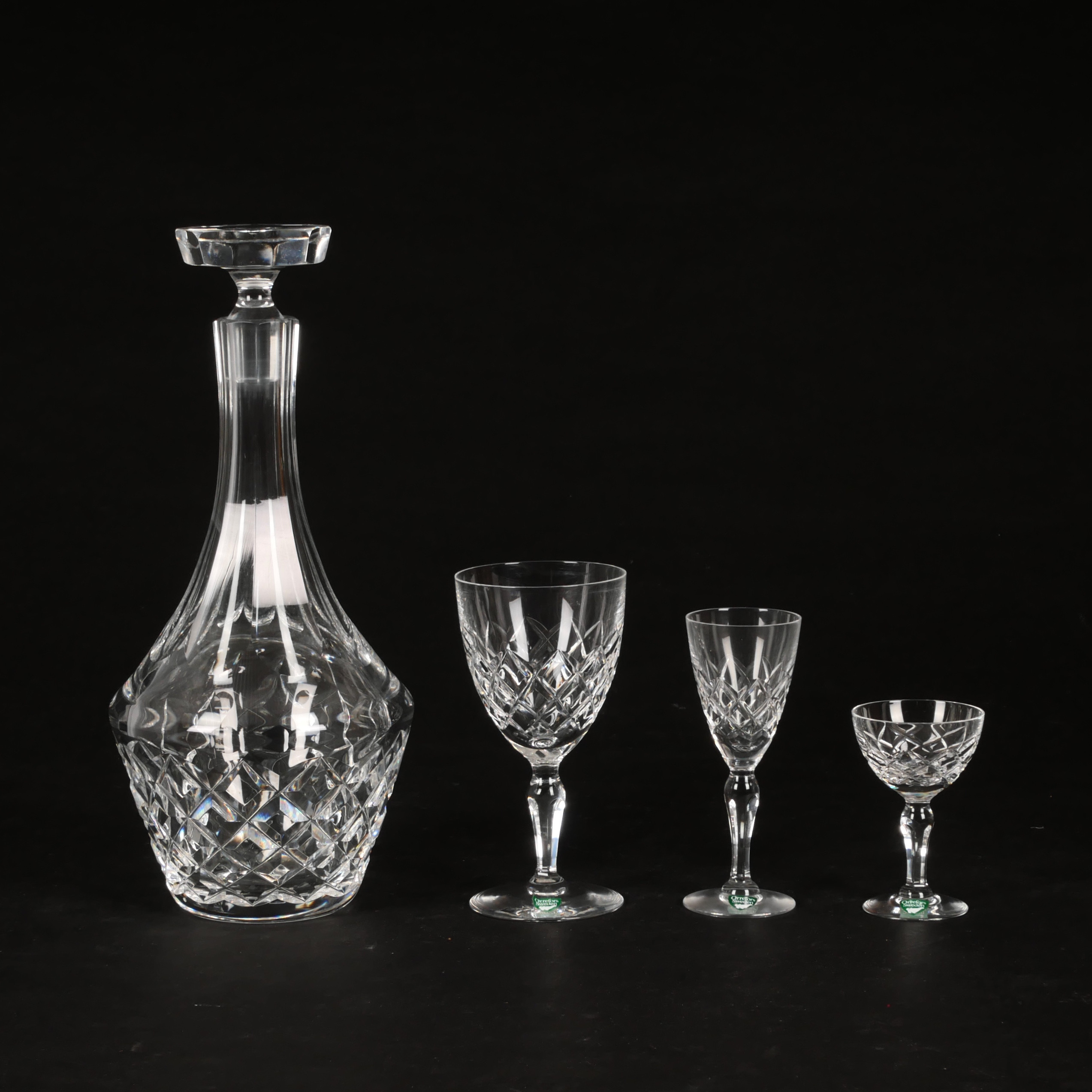 GUNNAR CYRÉN. Glasservis, 31 delar, kristall, "Karolina", Orrefors.