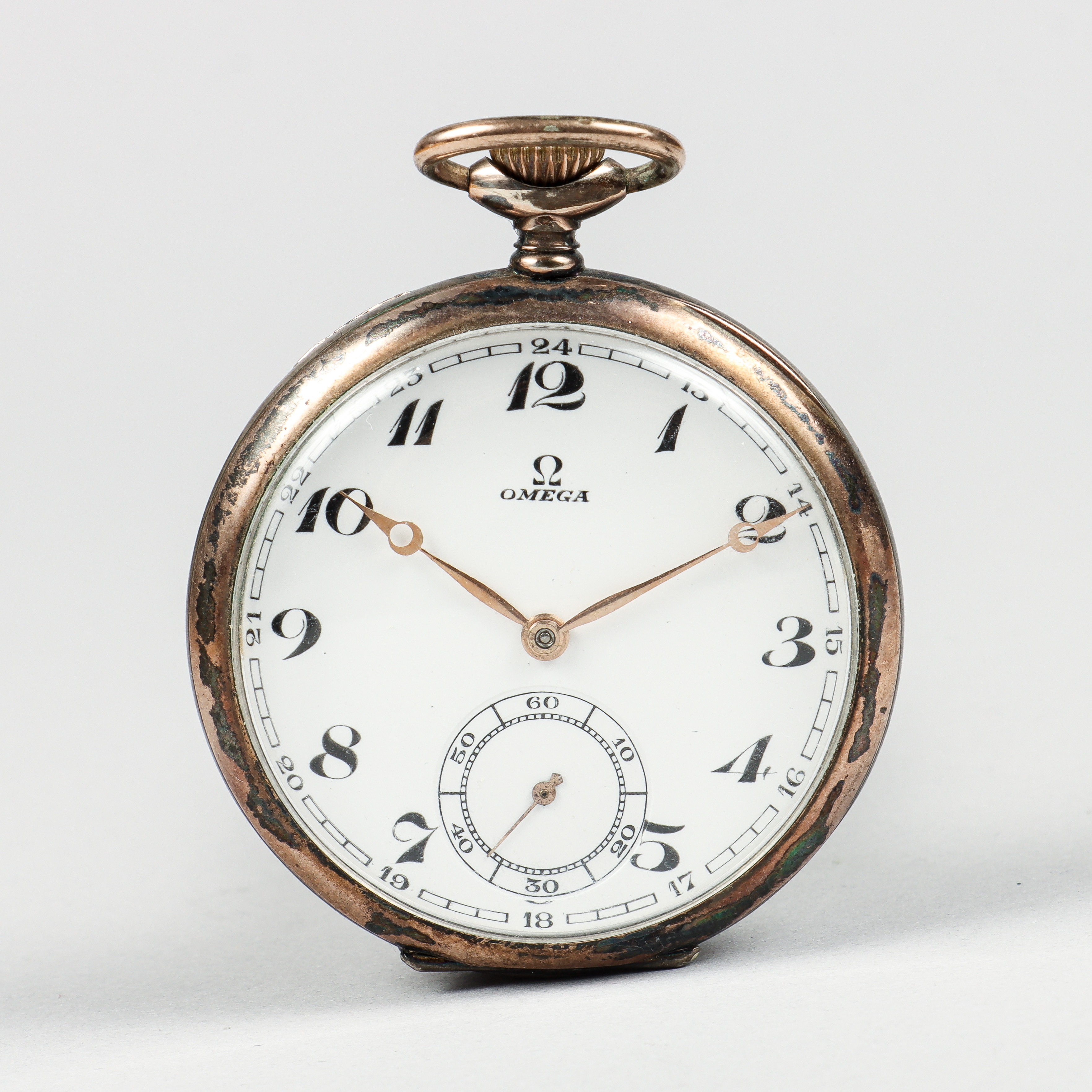 OMEGA fickur, boett i silver, 1900-talets första hälft.