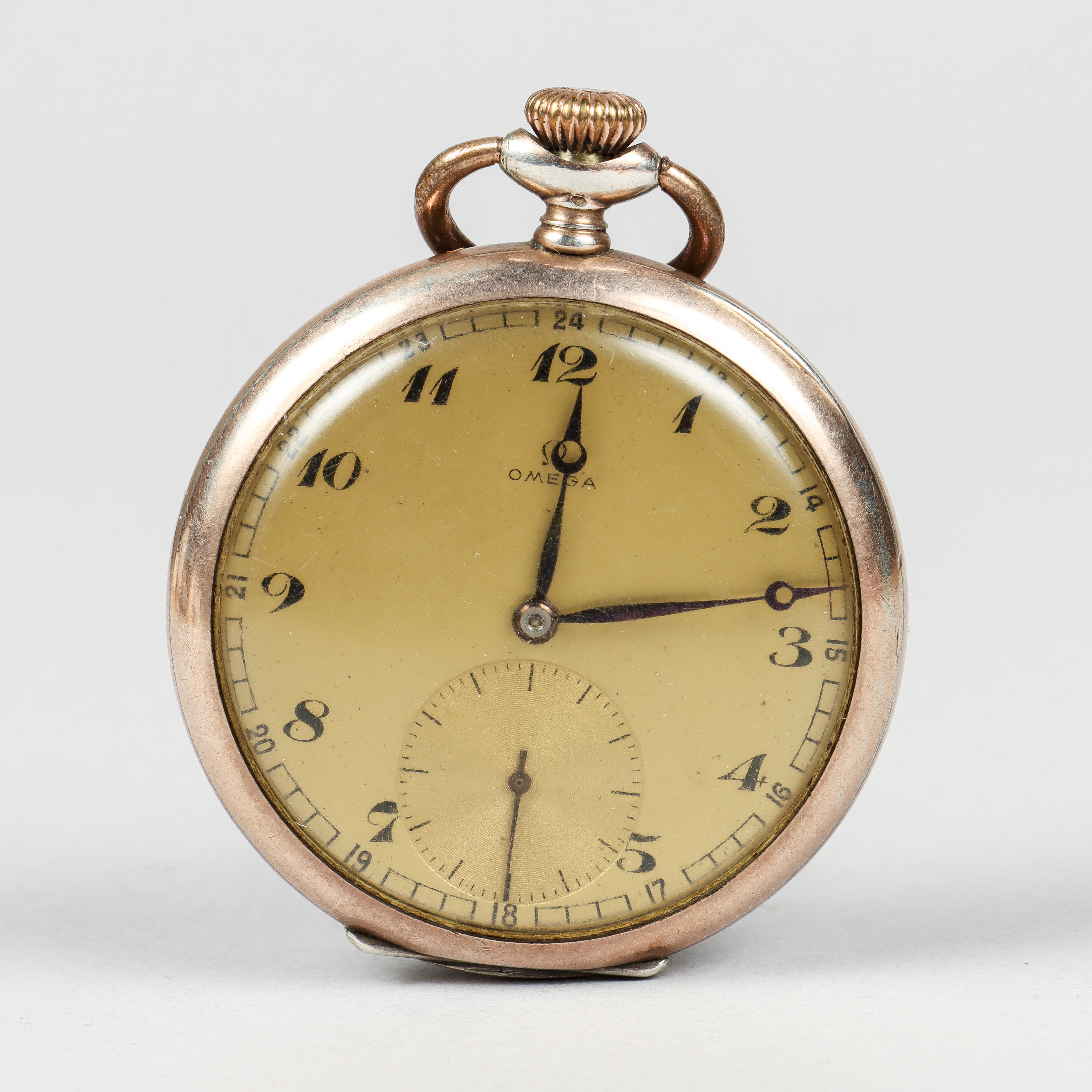 OMEGA fickur, boett i silver, 1900-talets mitt.