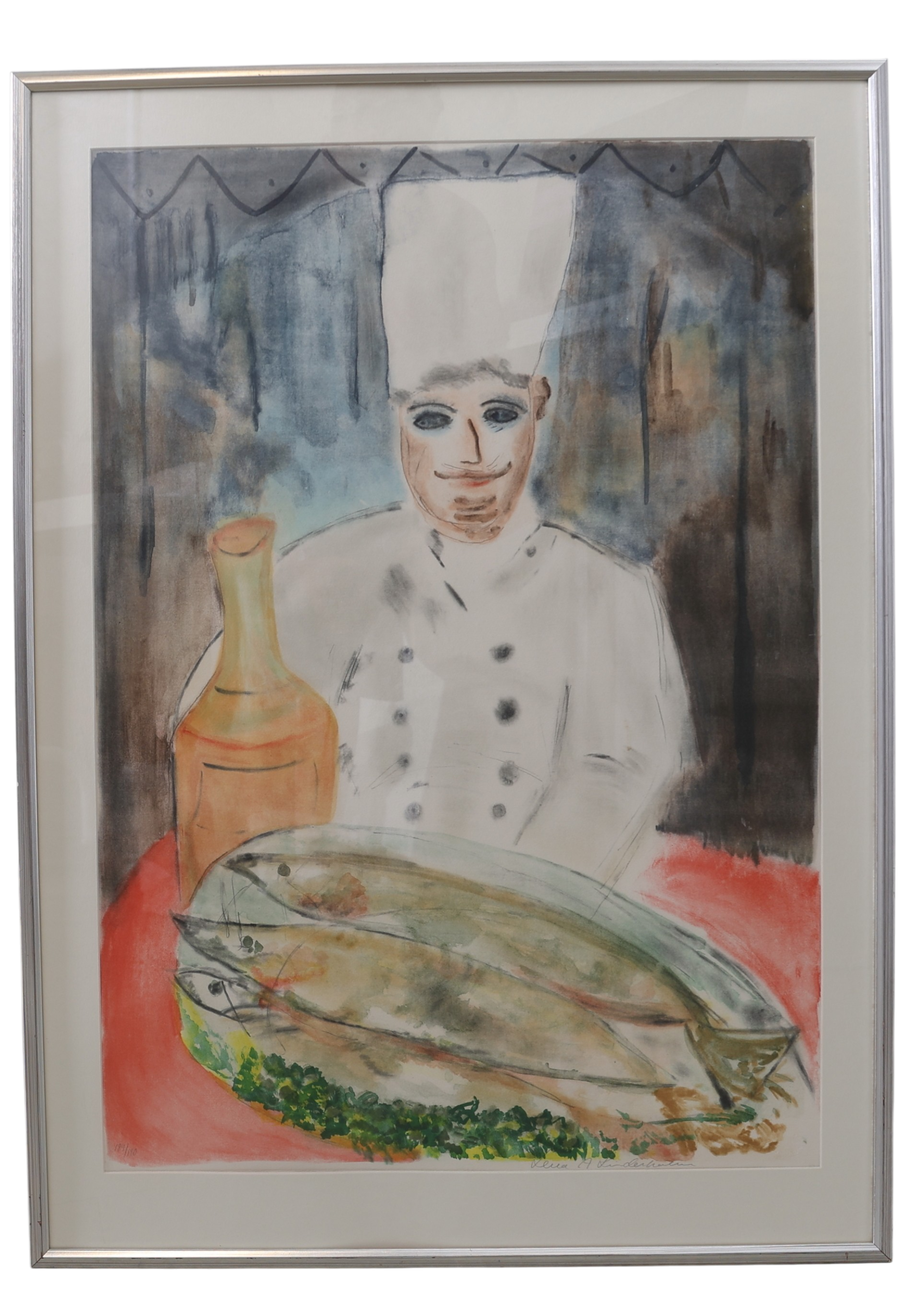 LENA LINDERHOLM. Kock, litografi, signerad samt numrerad 184/190.