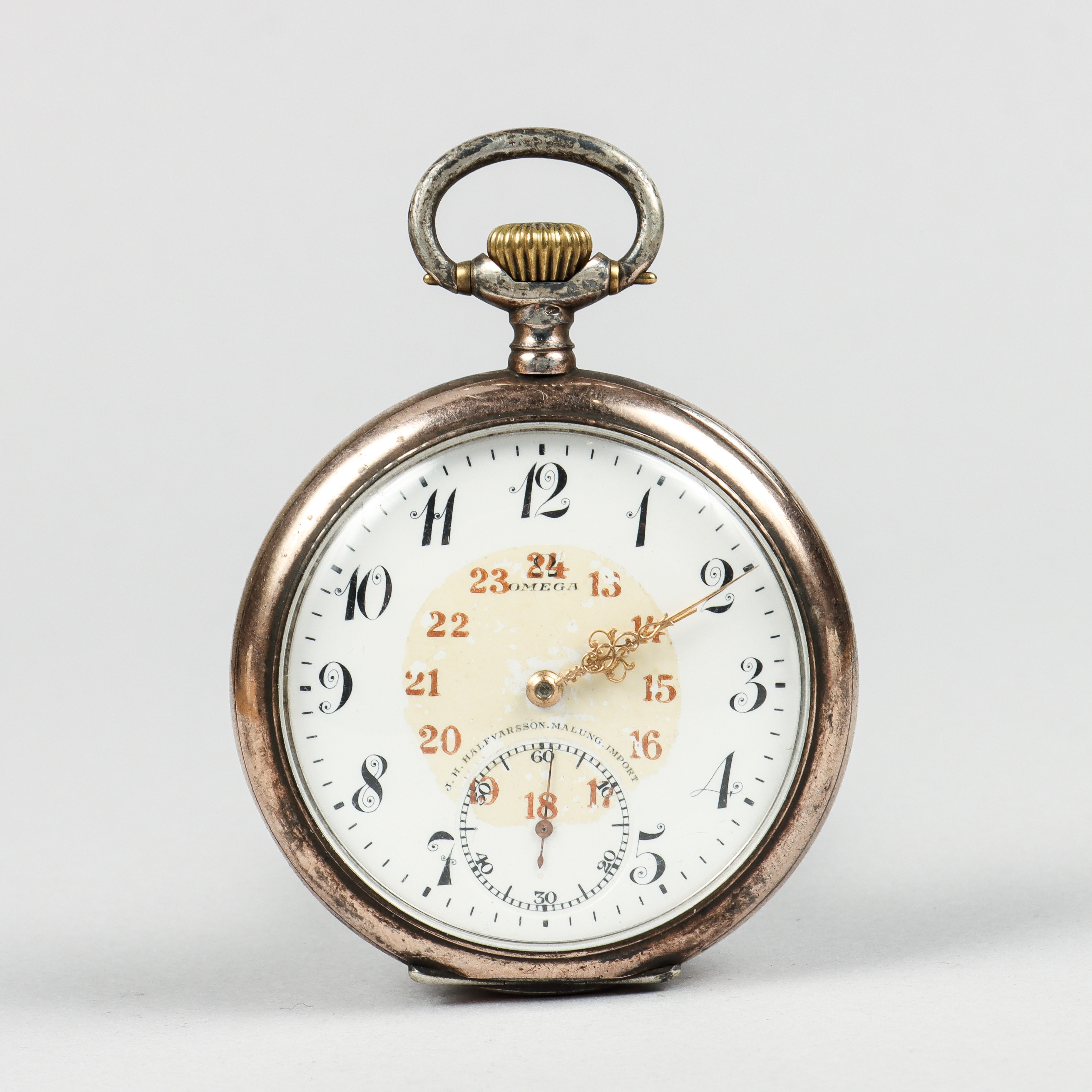 OMEGA fickur, boett i silver, 1900-talets början.