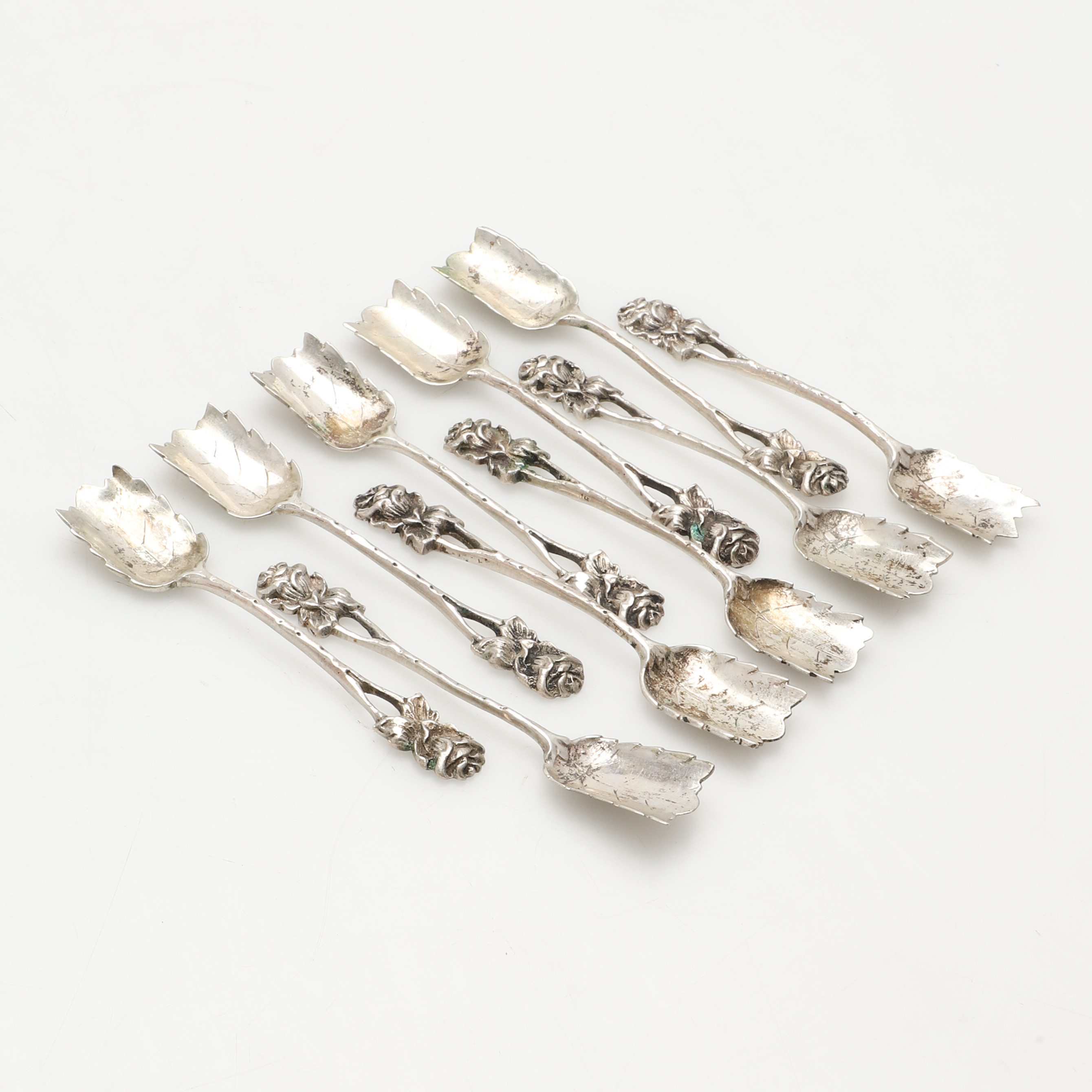 MOCKASKEDAR, 10 st, silver 835. Svensk importstämpel. Vikt ca 63 gram.